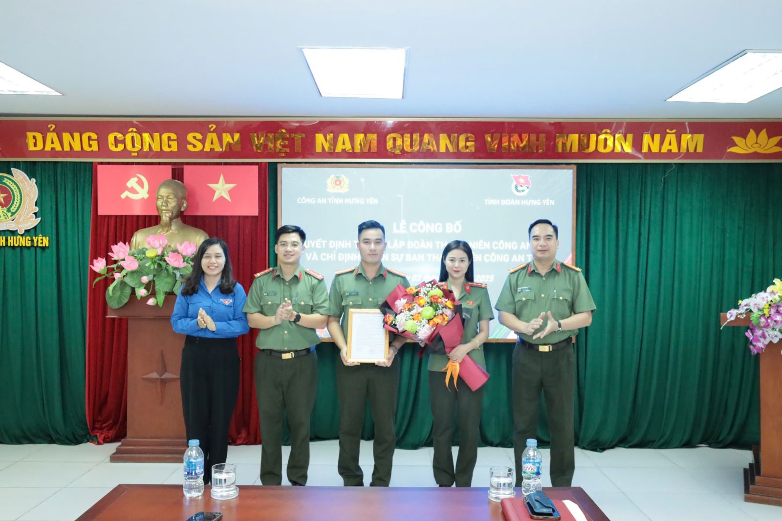 Công bố Quyết định thành lập Đoàn Thanh niên Công an tỉnh Hưng Yên và chỉ định nhân sự Ban Thanh niên Công an tỉnh, nhiệm kỳ 2022 - 2027