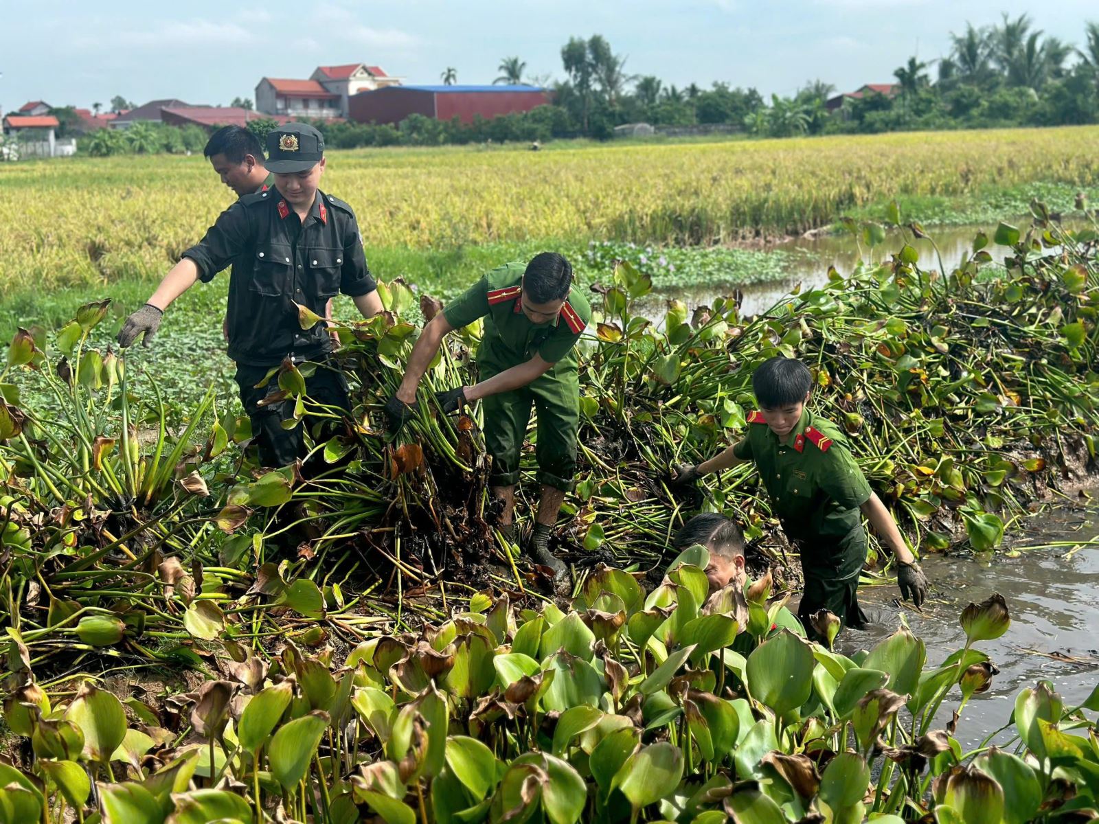Đoàn cơ sở Phòng Cảnh sát cơ động xung kích tham gia các hoạt động chào mừng Đại hội Đoàn các cấp.