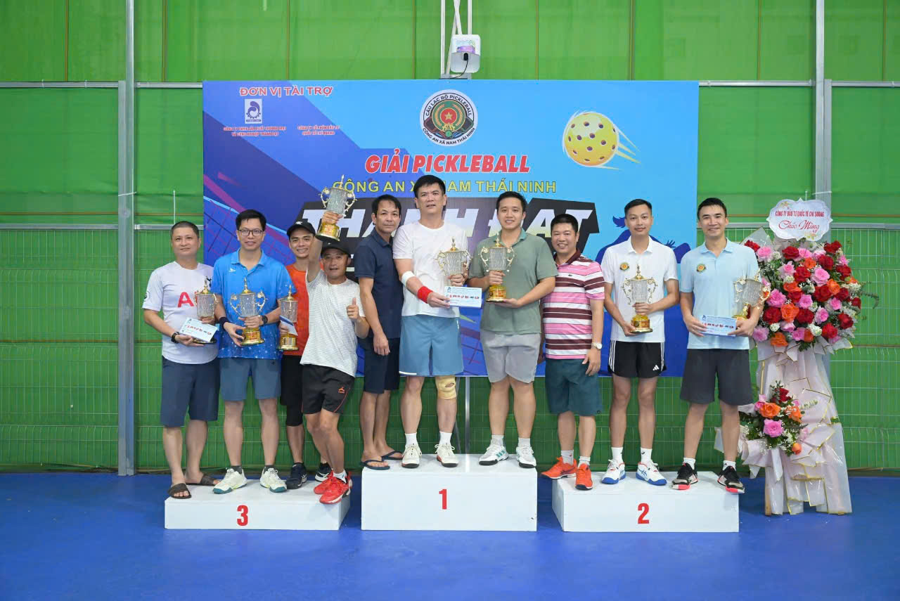 Công an xã Nam Thái Ninh tổ chức Giải Pickleball kỷ niệm 80 năm Ngày truyền thống các lực lượng Tham mưu, Cảnh sát hình sự, Cảnh sát Quản lý hành chính về trật tự xã hội