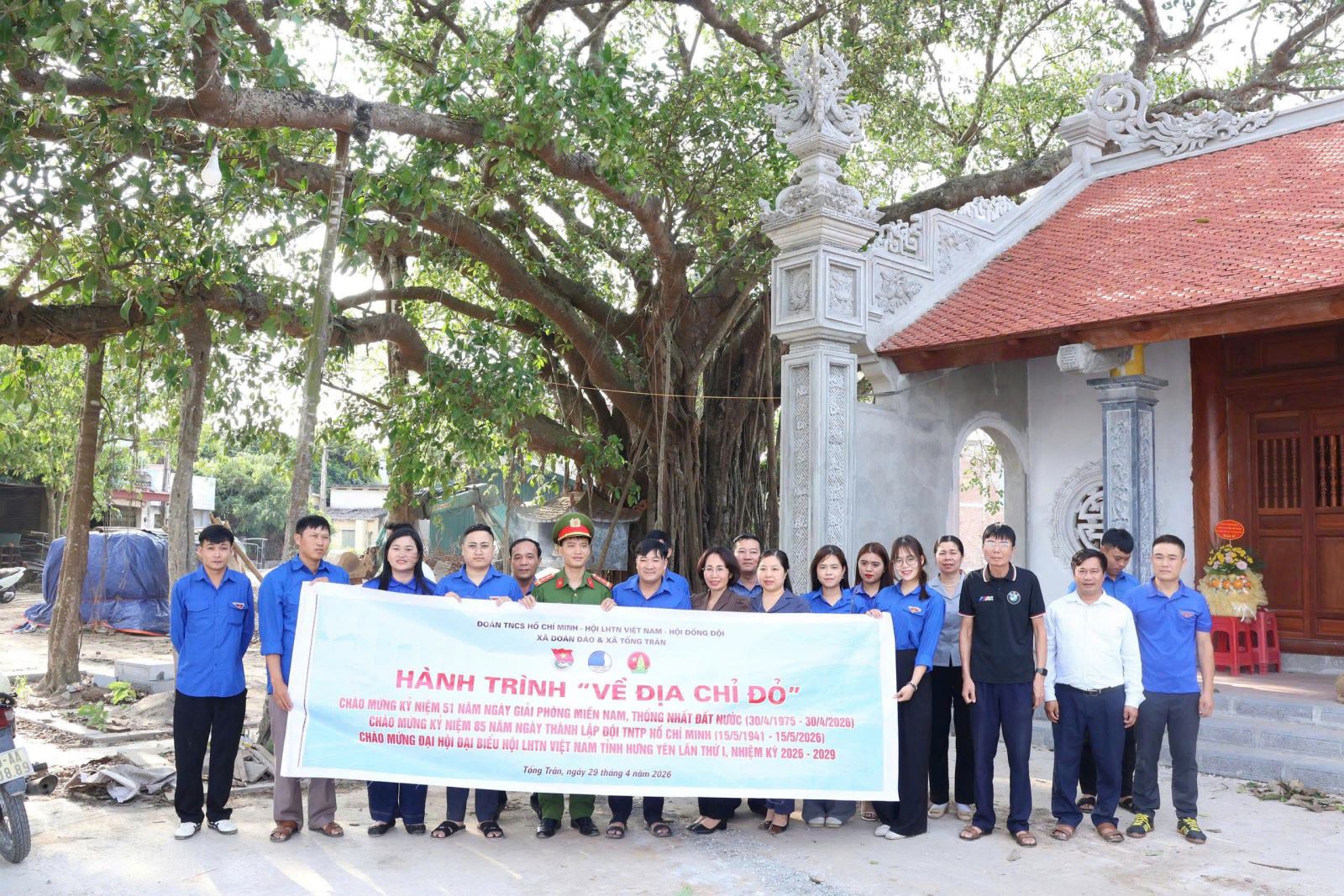 Tuổi trẻ Công an xã Đoàn Đào: Xung kích trong các hoạt động giáo dục truyền thống và giao lưu thể thao