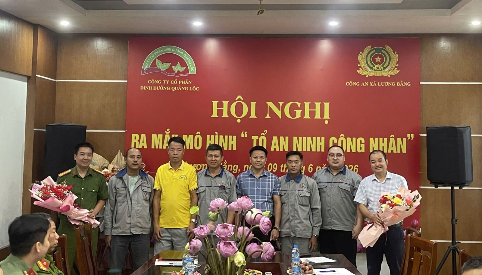 Ra mắt mô hình “Tổ An ninh công nhân” tại Công ty Cổ phần Dinh dưỡng Quảng Lộc
