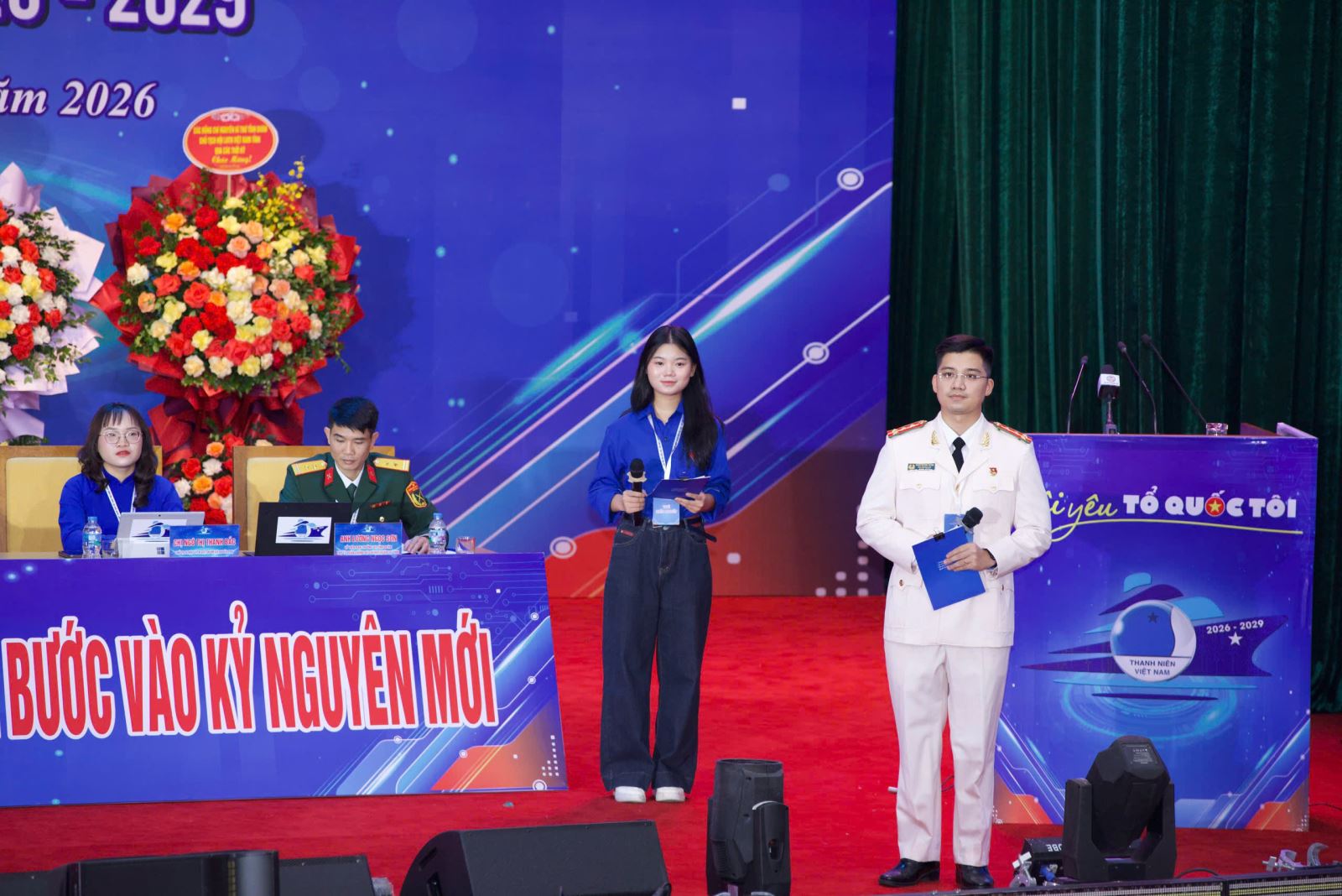 Đồng chí Phó Trưởng Ban Thanh niên Công an tỉnh tham luận  tại Phiên trọng thể Đại hội đại biểu Hội Liên hiệp Thanh niên Việt Nam tỉnh Hưng Yên lần thứ I, nhiệm kỳ 2026 - 2029