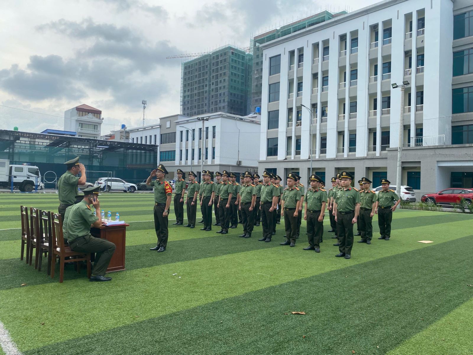Phòng Tổ chức cán bộ tổ chức nghiệm thu kết quả tập huấn  điều lệnh, quân sự, võ thuật CAND năm 2026