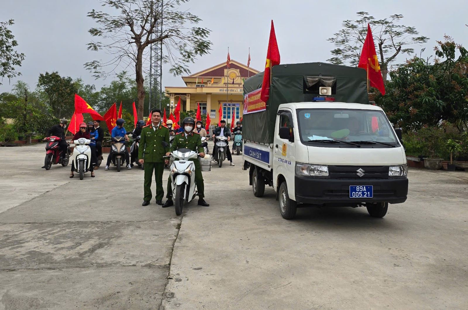 Công an xã Đức Hợp tuyên truyền bầu cử Đại biểu Quốc hội khóa XVI và HĐND các cấp nhiệm kỳ 2026 - 2031