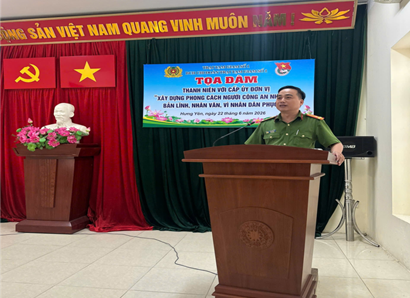 Trại tạm giam số 1 Công an tỉnh Hưng Yên tổ chức tọa đàm “Thanh niên với cấp ủy đơn vị về xây dựng phong cách người Công an nhân dân bản lĩnh, nhân văn, vì Nhân dân phục vụ”