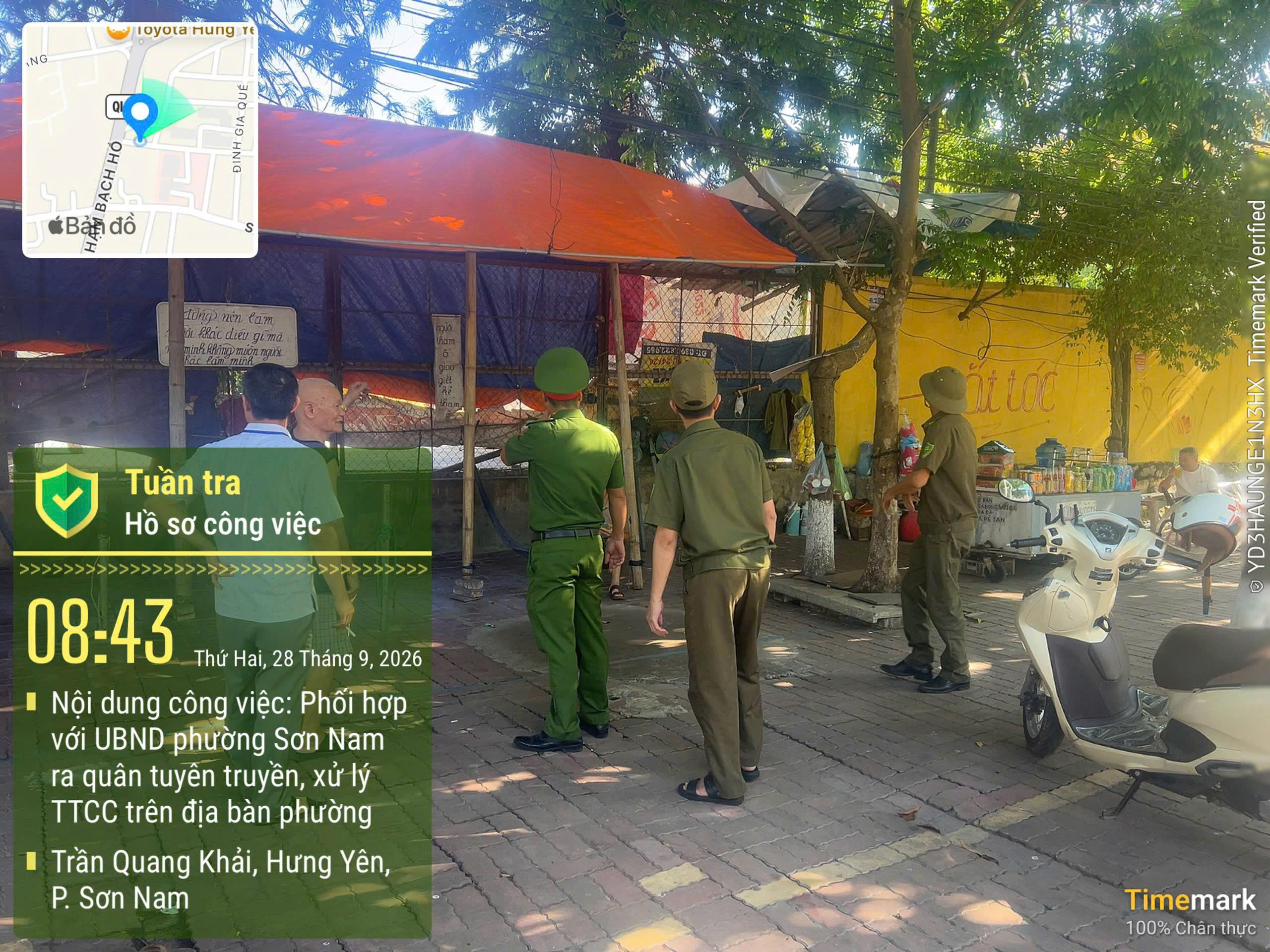 Công an phường Sơn Nam triển khai đồng bộ nhiều giải pháp quyết liệt nhằm lập lại trật tự đô thị, trật tự an toàn giao thông trên địa bàn