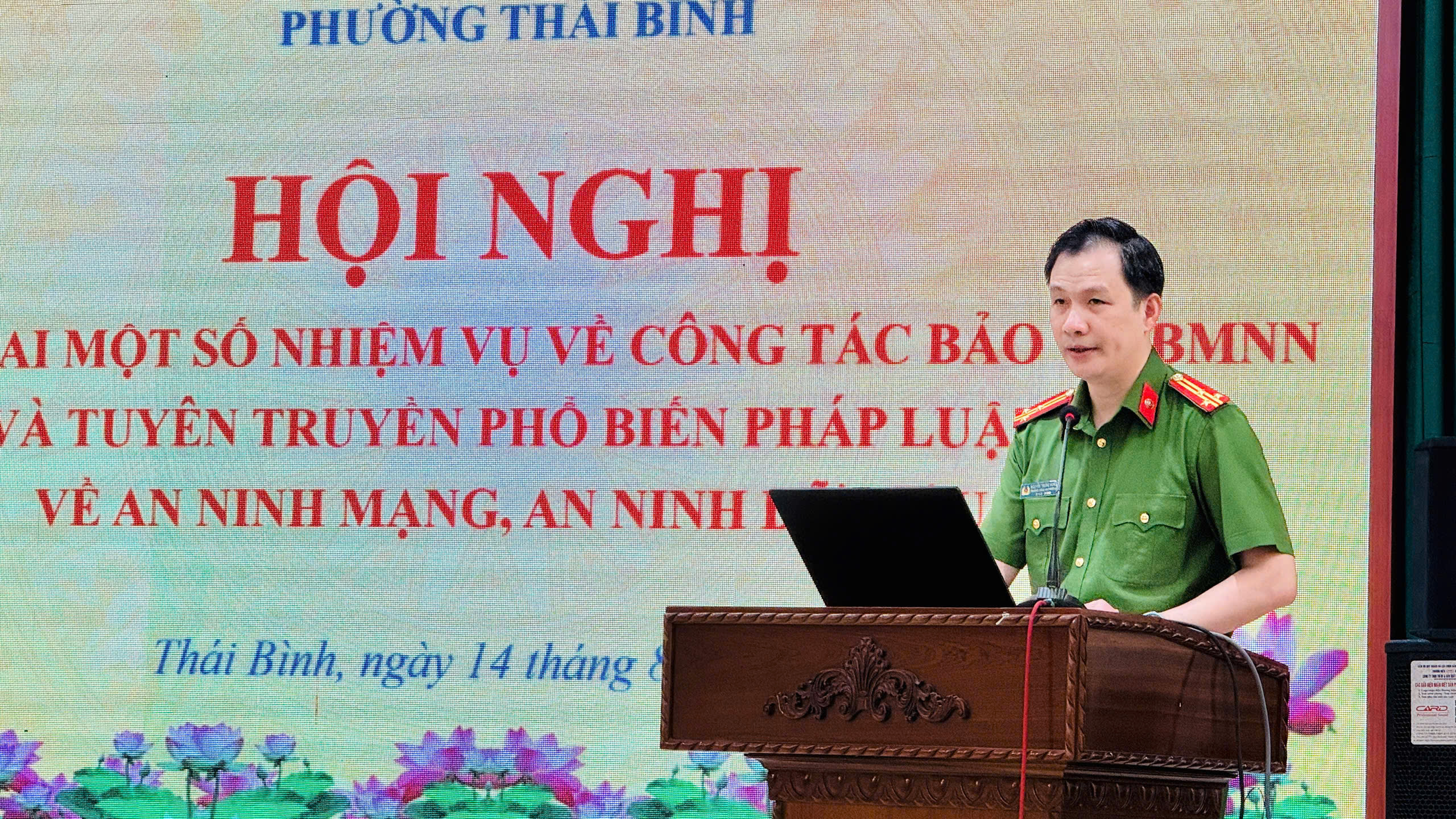 Công an phường Thái Bình: Tổ chức Hội nghị triển khai một số nhiệm vụ về công tác bảo vệ bí mật nhà nước và tuyên truyền, phổ biến pháp luật về an ninh mạng, an ninh dữ liệu