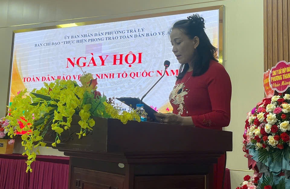Công an phường Trà Lý tham mưu tổ chức thành công Ngày hội toàn dân bảo vệ an ninh Tổ quốc tại Tổ dân phố An Lễ