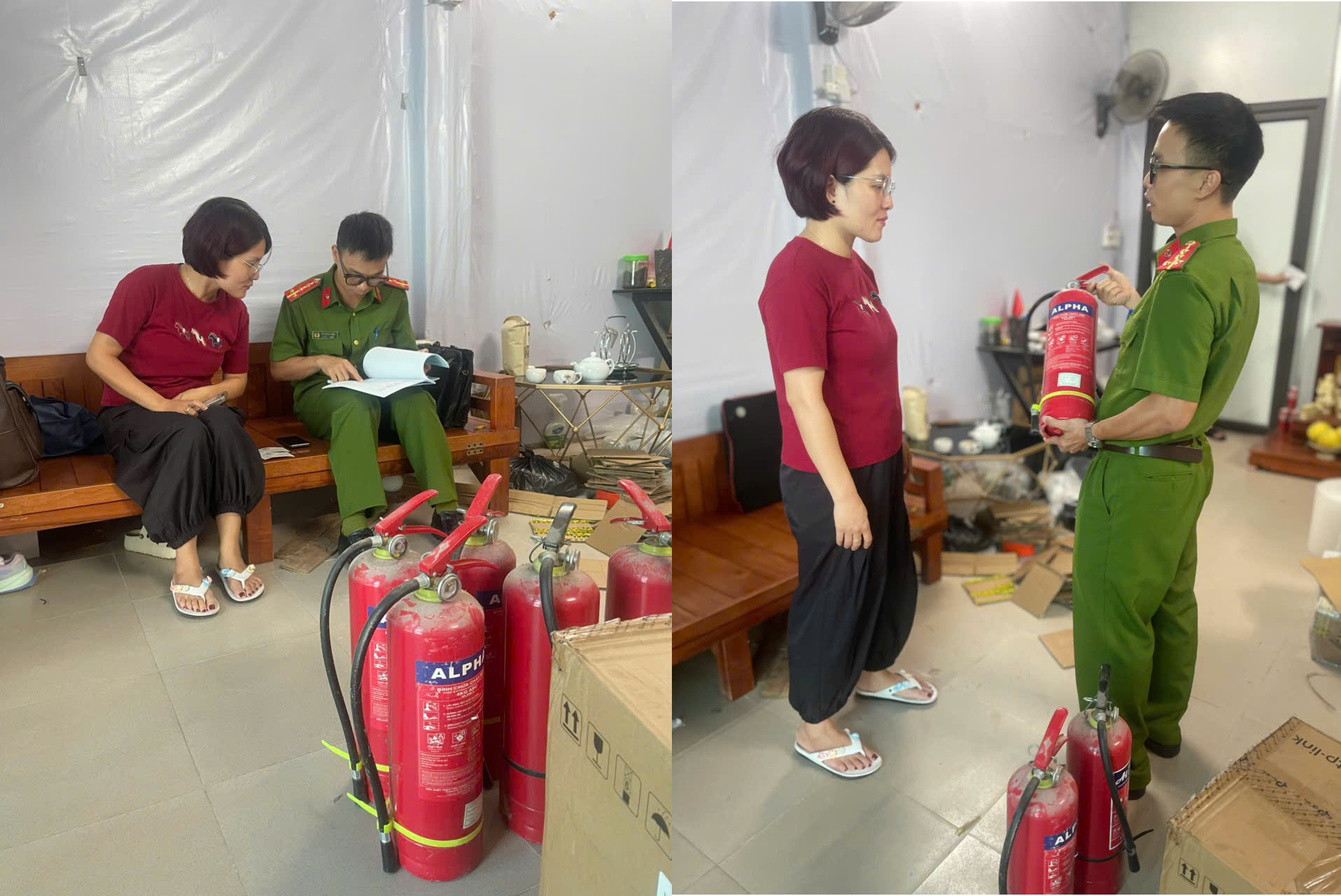 Công an phường Trần Lãm tăng cường kiểm tra an toàn PCCC, hưởng ứng Ngày toàn dân phòng cháy, chữa cháy