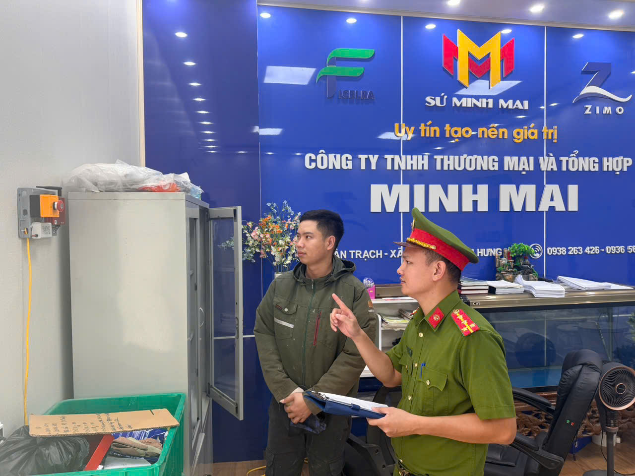 Công an xã Ái Quốc vận động thành công 04 cơ sở kinh doanh lắp đặt hệ thống truyền tin báo cháy
