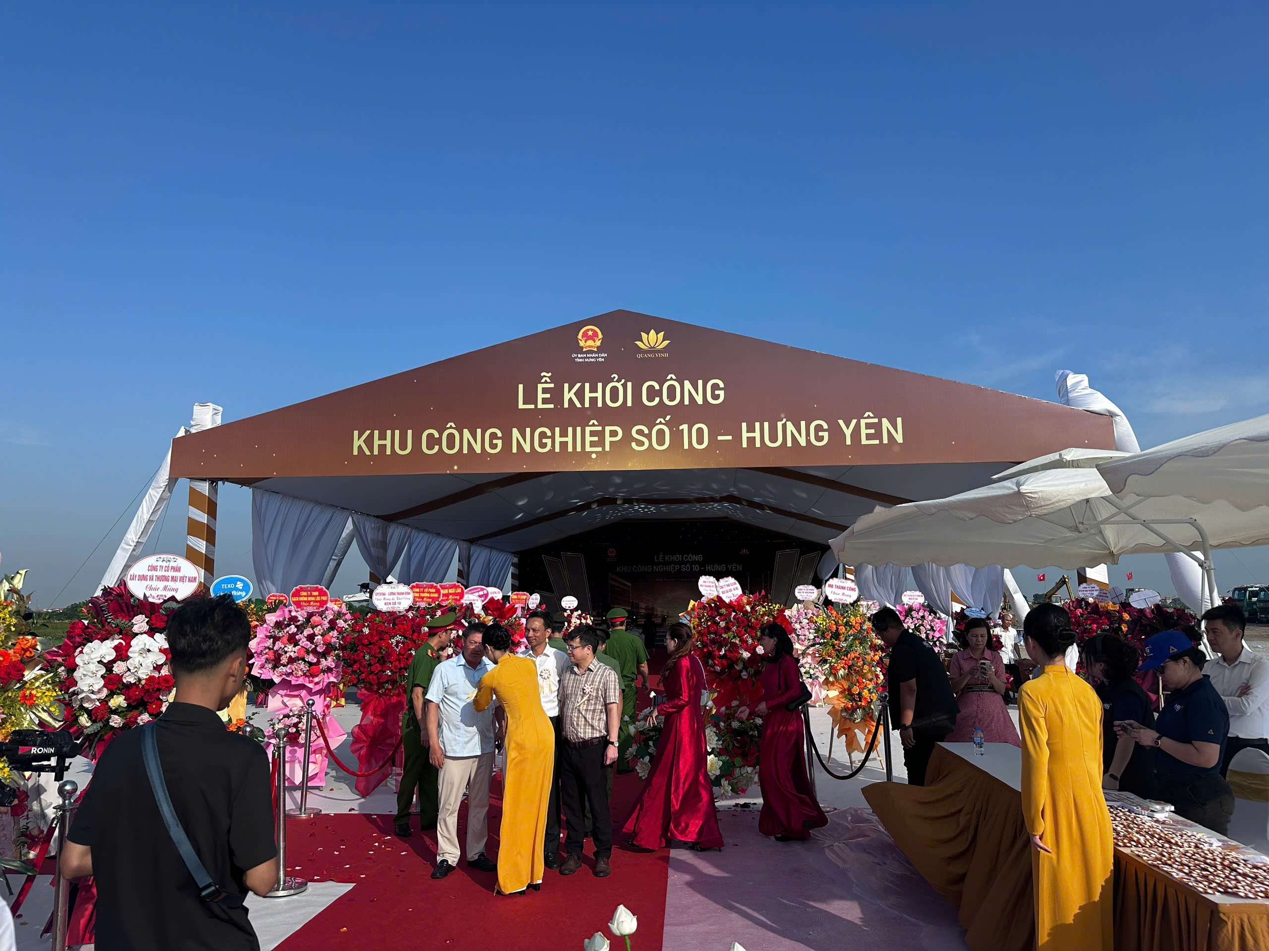 Công an xã Ân Thi tham mưu UBND xã bảo đảm ANTT Lễ khởi công các dự án trên địa bàn