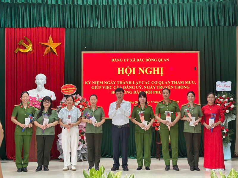 Công an xã Bắc Đông Quan sôi nổi tham gia các hoạt động chào mừng Ngày Phụ nữ Việt Nam 20/10