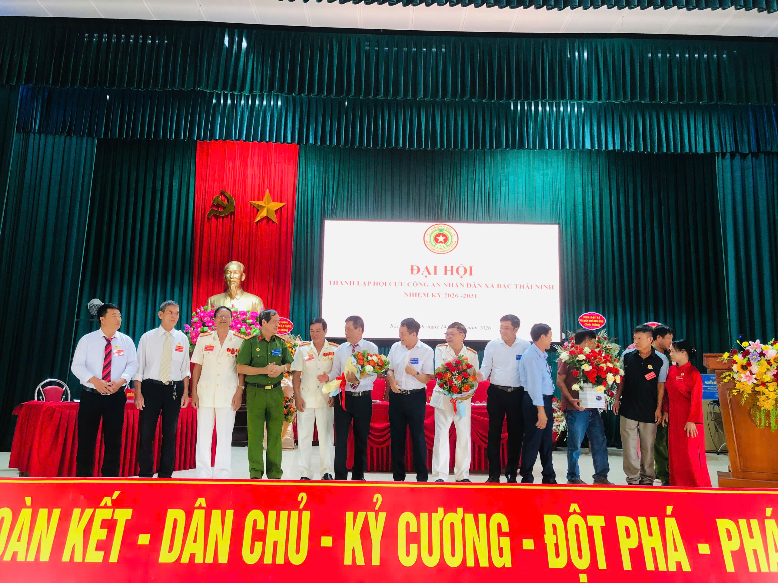 Công an xã Bắc Thái Ninh phối hợp tổ chức thành công Đại hội thành lập Hội Cựu Công an nhân dân xã Bắc Thái Ninh, nhiệm kỳ 2026-2031