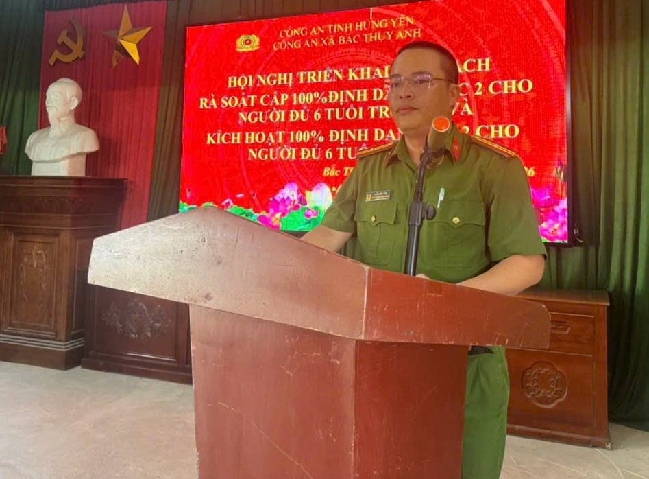 Công an xã Bắc Thụy Anh triển khai kế hoạch rà soát, cấp và kích hoạt định danh mức 2 cho công dân từ đủ 06 tuổi trở lên