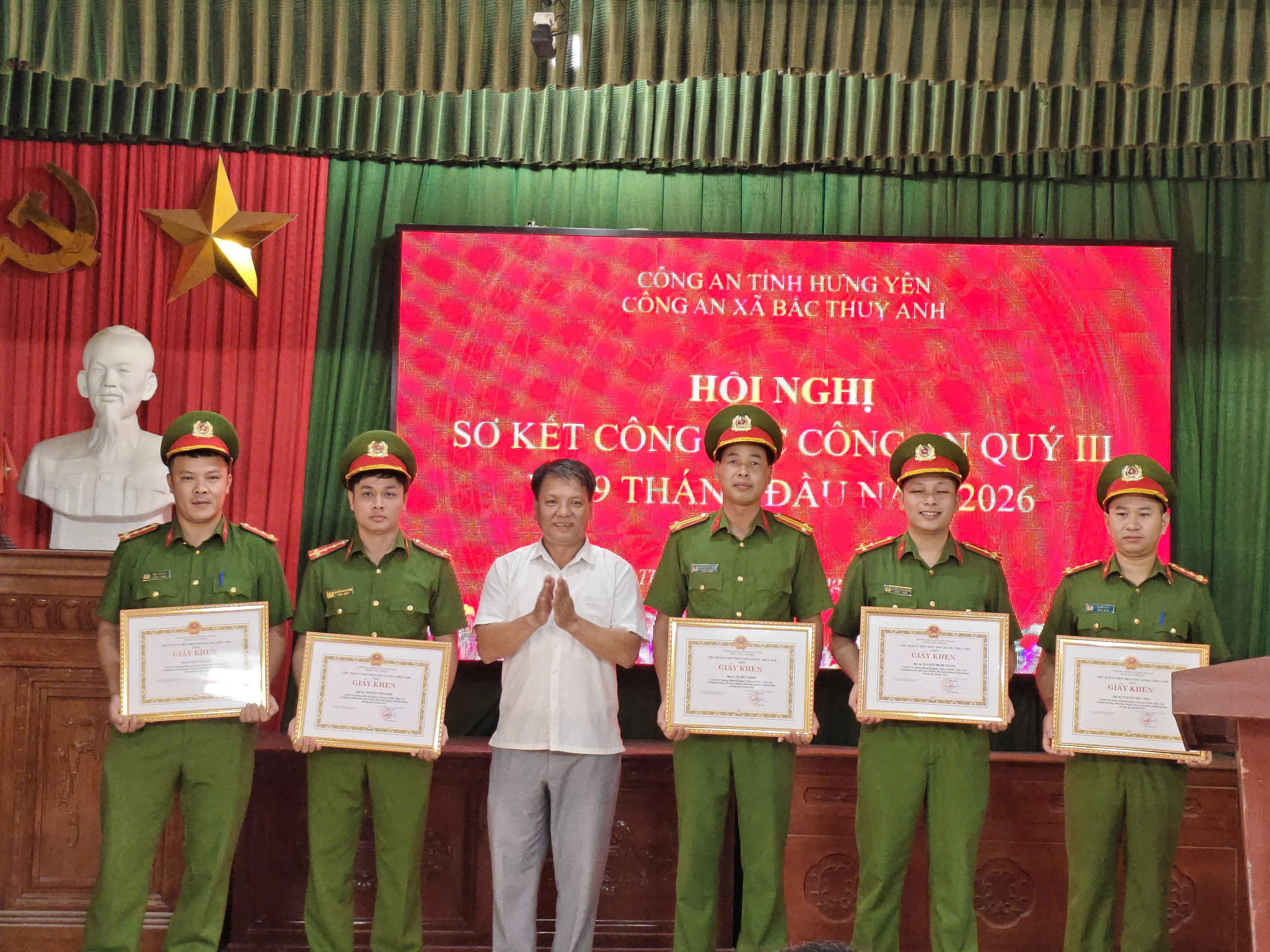 Công an xã Bắc Thụy Anh tổ chức Hội nghị đánh giá kết quả công tác Công an quý III, 09 tháng đầu năm 2026 và triển khai nhiệm vụ 03 tháng cuối năm