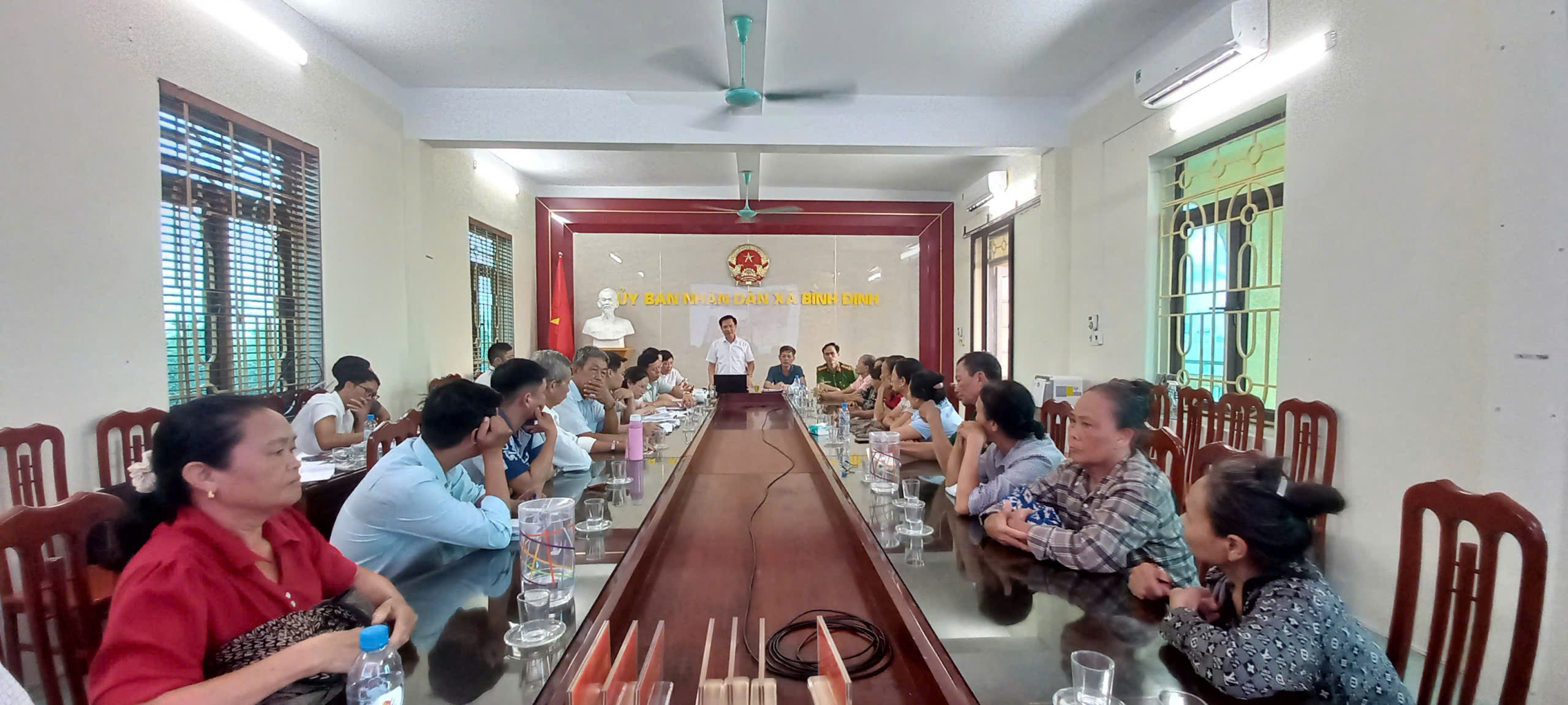 Công an xã Bình Định tham mưu tổ chức thành công Hội nghị đối thoại giải phóng mặt bằng Dự án Cụm công nghiệp Cồn Nhất giai đoạn 2