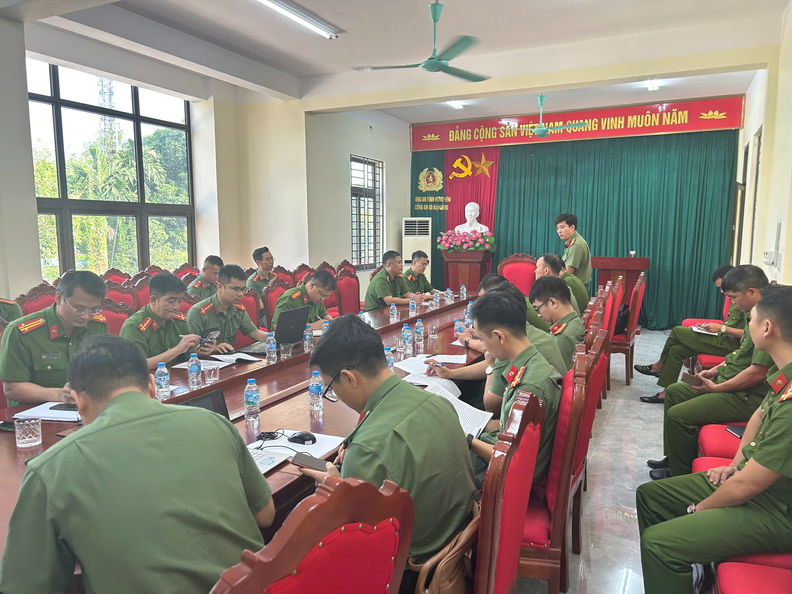 Đoàn Kiểm tra công tác Công an tỉnh, kiểm tra các chuyên đề công tác năm 2026 tại Công an xã Đại Đồng
