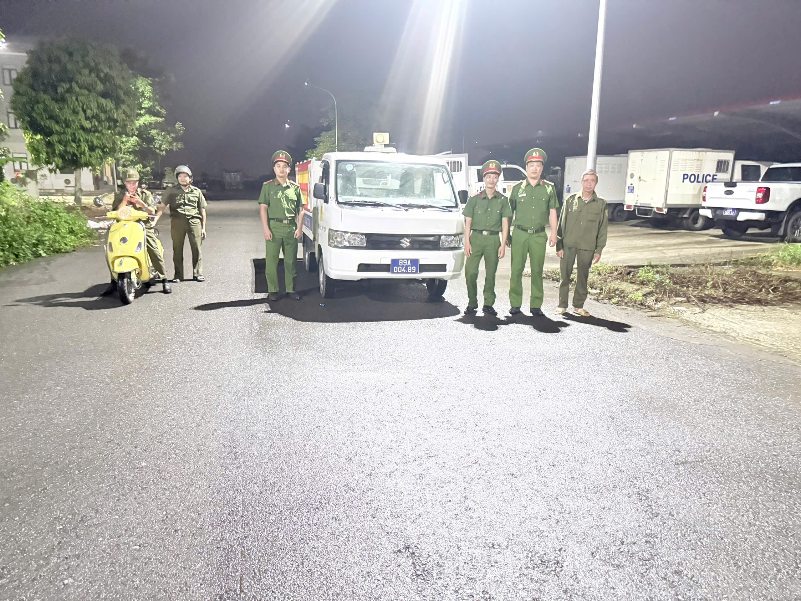 Công an xã Đoàn Đào tăng cường tuần tra, kiểm soát ban đêm đảm bảo an ninh trật tự