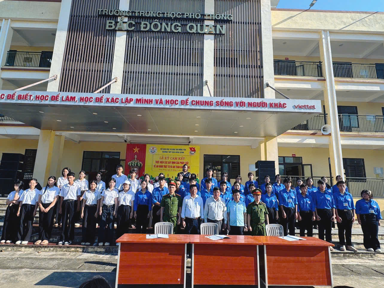 Công an xã Đông Hưng tăng cường công tác tuyên truyền pháp luật về An toàn giao thông tại cơ sở giáo dục trên địa bàn