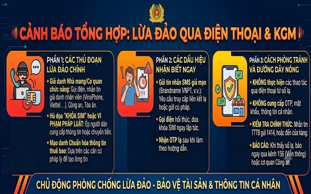 Công an xã Hiệp Cường cảnh báo 25 kịch bản lừa đảo trực tuyến phổ biến