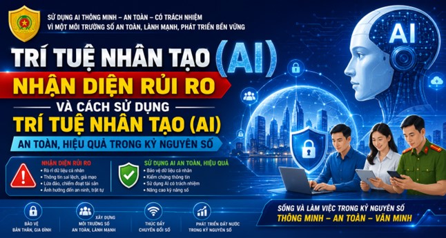 Công an xã Hiệp Cường Cảnh báo tội phạm, rủi ro pháp lý khi lạm dụng trí tuệ nhân tạo