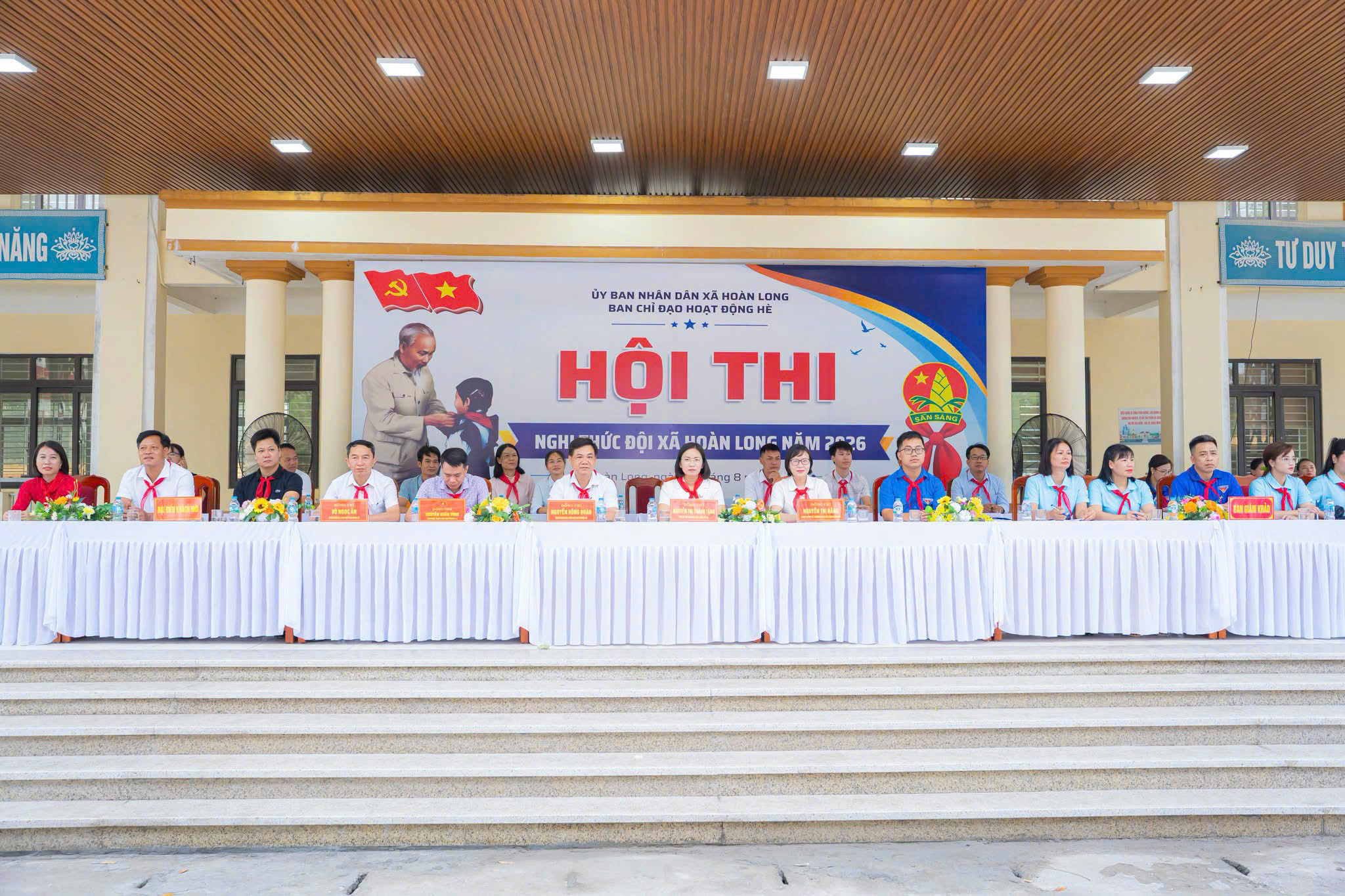 Công an xã Hoàn Long đảm bảo an toàn Hội thi Nghi thức Đội xã Hoàn Long năm 2026