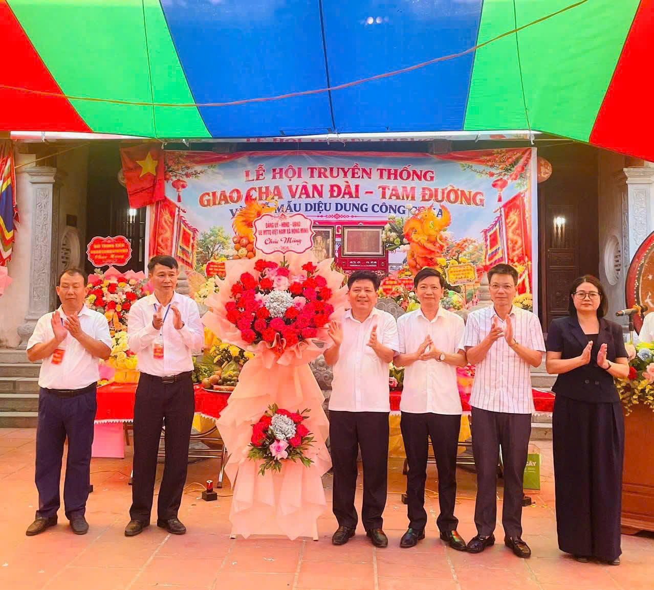 Công an xã Hồng Minh giữ vững bình yên mùa Lễ hội Giao Chạ và Giỗ Mẫu Diệu Dung Công chúa năm 2026