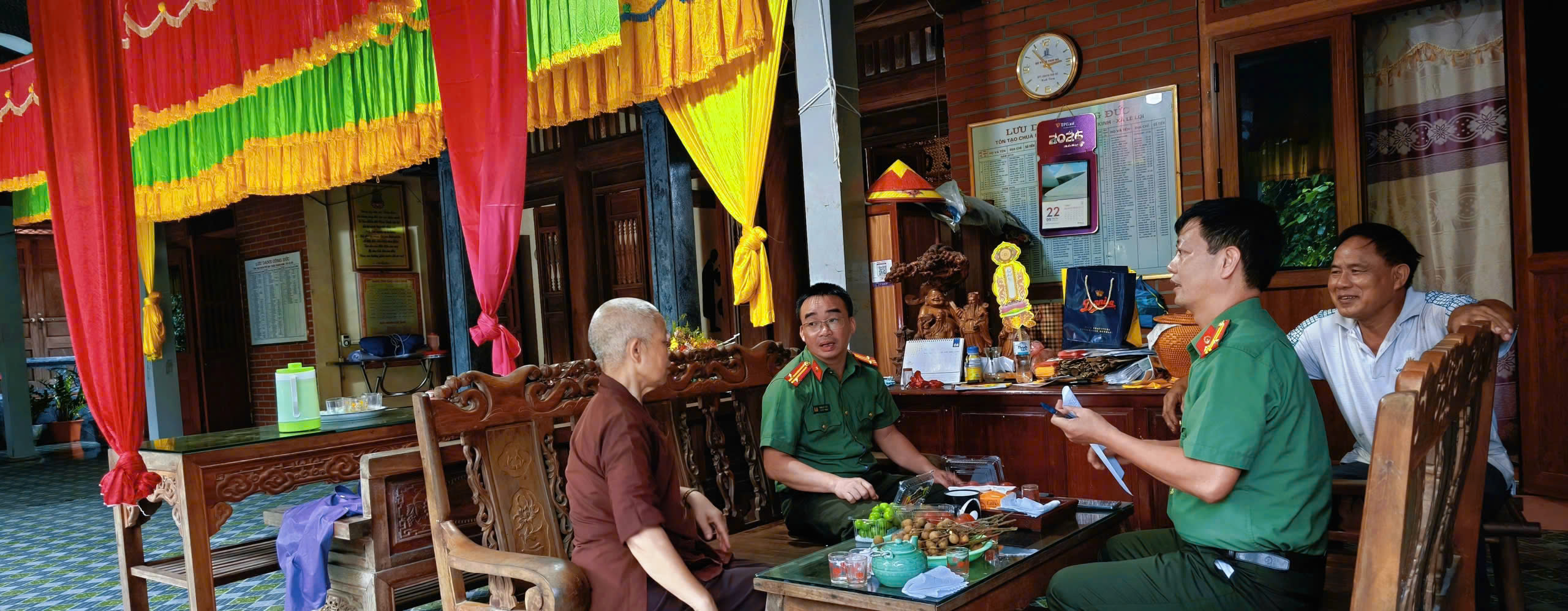 Công an xã Lê Lợi phối hợp, tăng cường bảo đảm an ninh, trật tự Đại lễ Vu Lan năm 2026 trên địa bàn