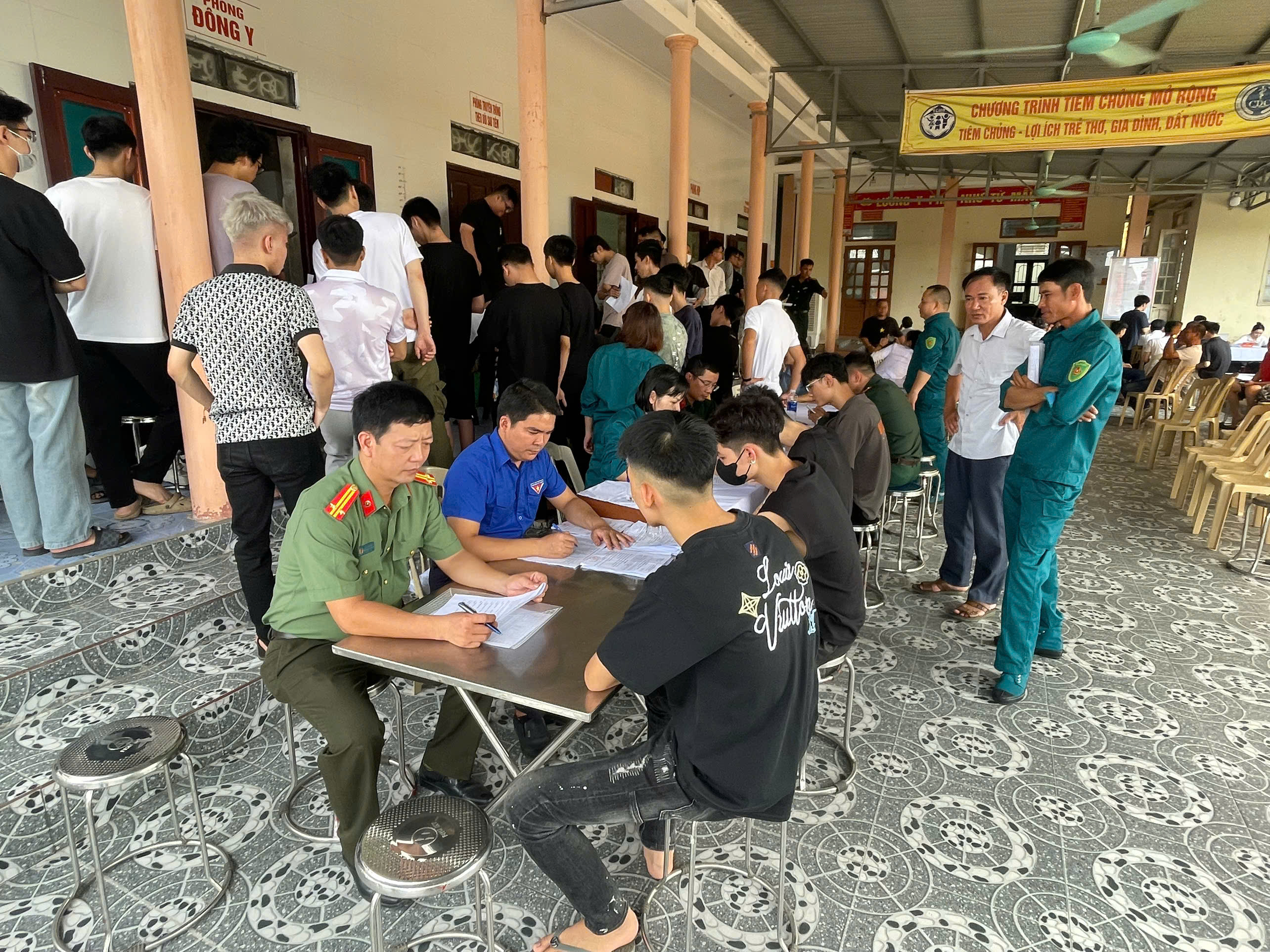 Công an xã Lê Lợi chủ động bảo đảm An ninh trật tự trong công tác khám sơ tuyển nghĩa vụ quân sự năm 2027