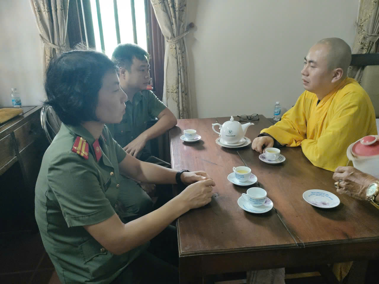 Công an xã Nam Đông Hưng bảo đảm an ninh, an toàn Lễ Vu Lan tại chùa Thiên Quý Tự