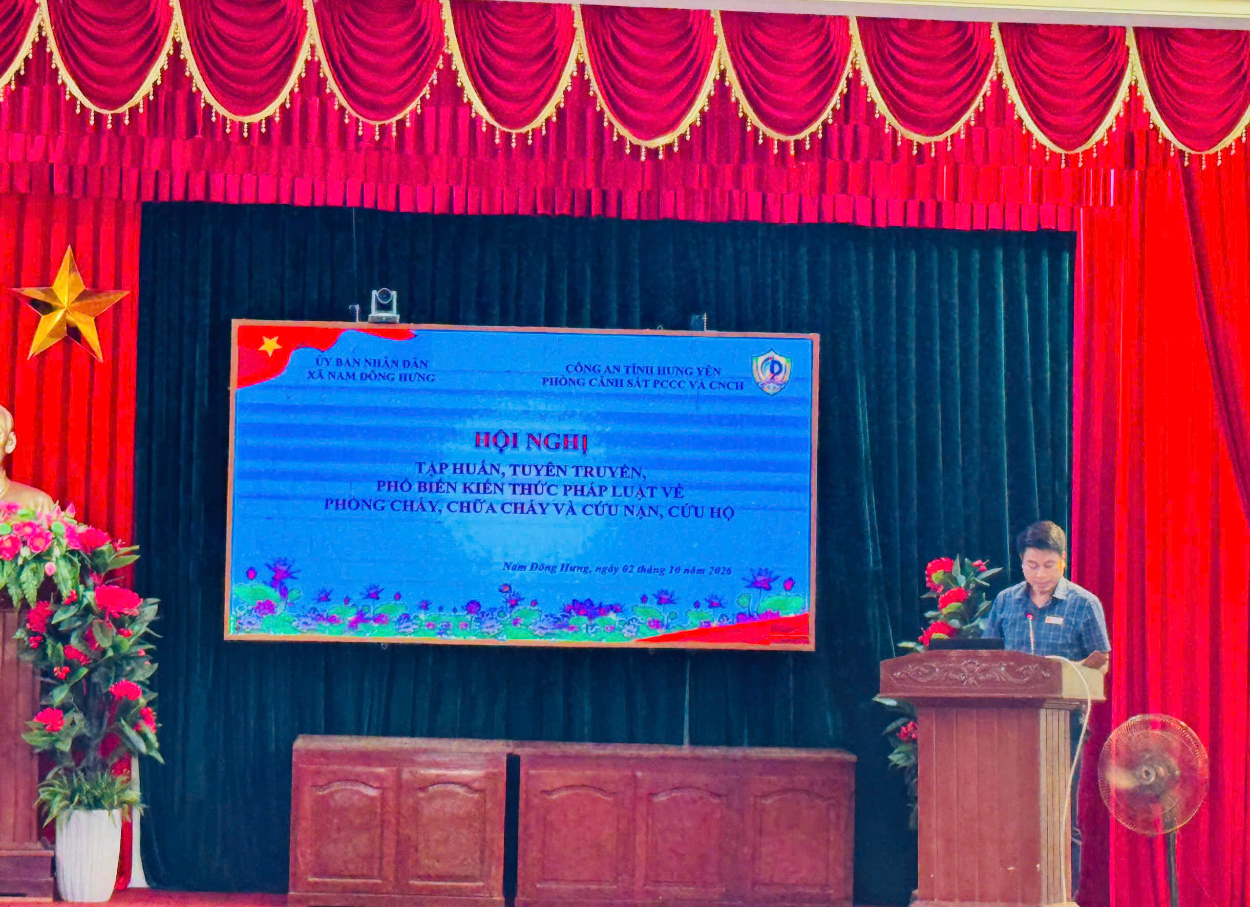 Xã Nam Đông Hưng tổ chức tập huấn, tuyên truyền, phổ biến kiến thức pháp luật về phòng cháy chữa cháy và cứu nạn cứu hộ cho cho cơ quan, doanh nghiệp, cán bộ, Nhân dân trên địa bàn