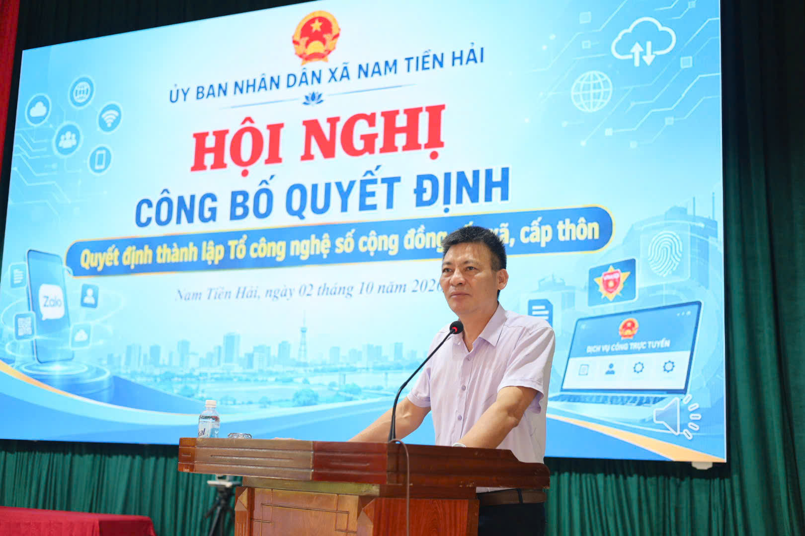 Công an xã Nam Tiền Hải phối hợp tham mưu đẩy mạnh chuyển đổi số tại cơ sở