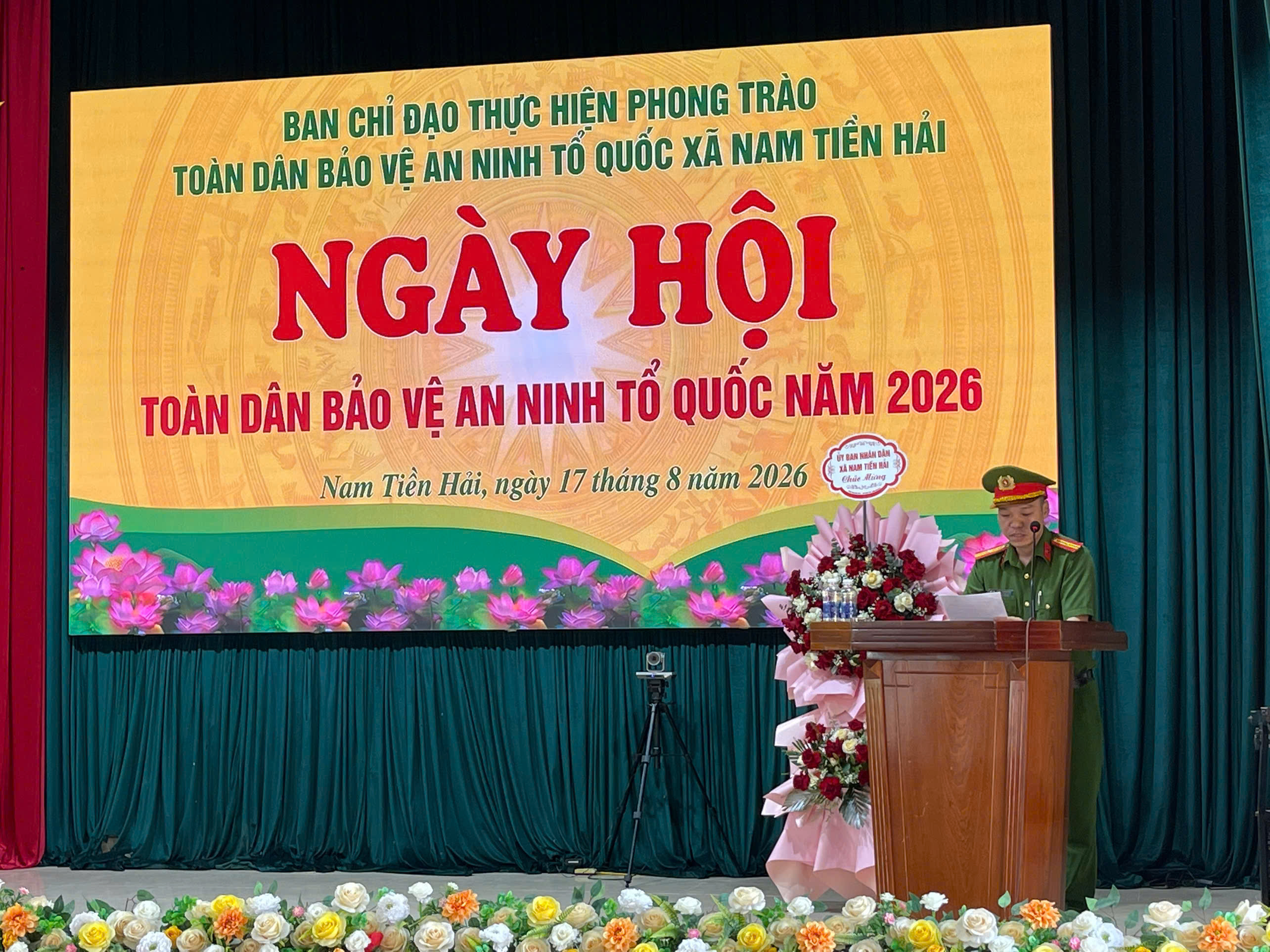 Công an xã Nam Tiền Hải tham mưu tổ chức thành công Ngày hội toàn dân bảo vệ an ninh Tổ quốc năm 2026