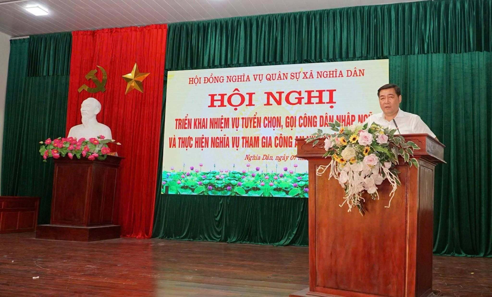 Công an xã Nghĩa Dân phối hợp tổ chức Hội nghị triển khai nhiệm vụ tuyển quân năm 2027