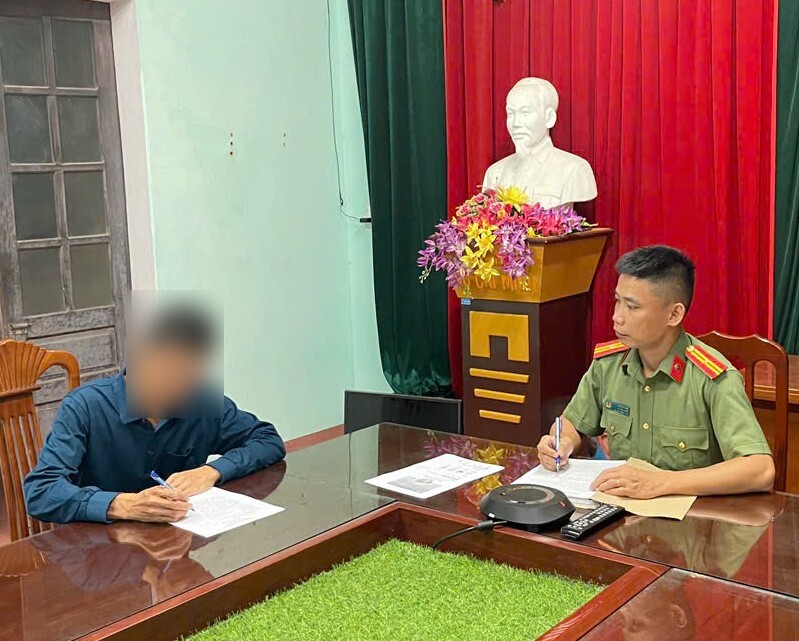 Công an xã Ngọc Lâm xử lý trường hợp đăng tải hình ảnh có nội dung sai sự thật, gây hoang mang trong quần chúng nhân dân trên mạng xã hội