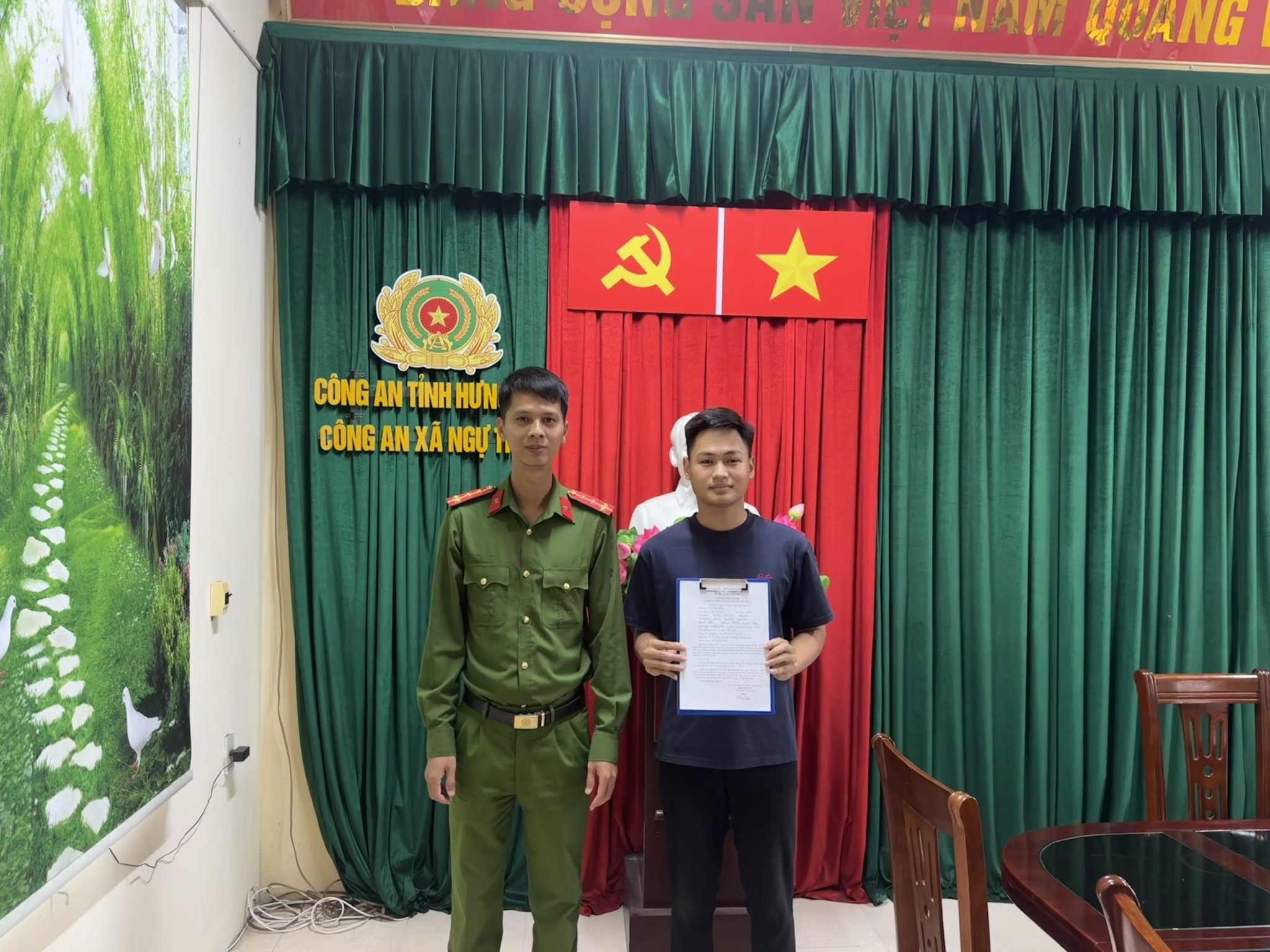 Thanh niên xã Ngự Thiên tốt nghiệp đại học tình nguyện tham gia thực hiện nghĩa vụ Công an nhân nhân năm 2027