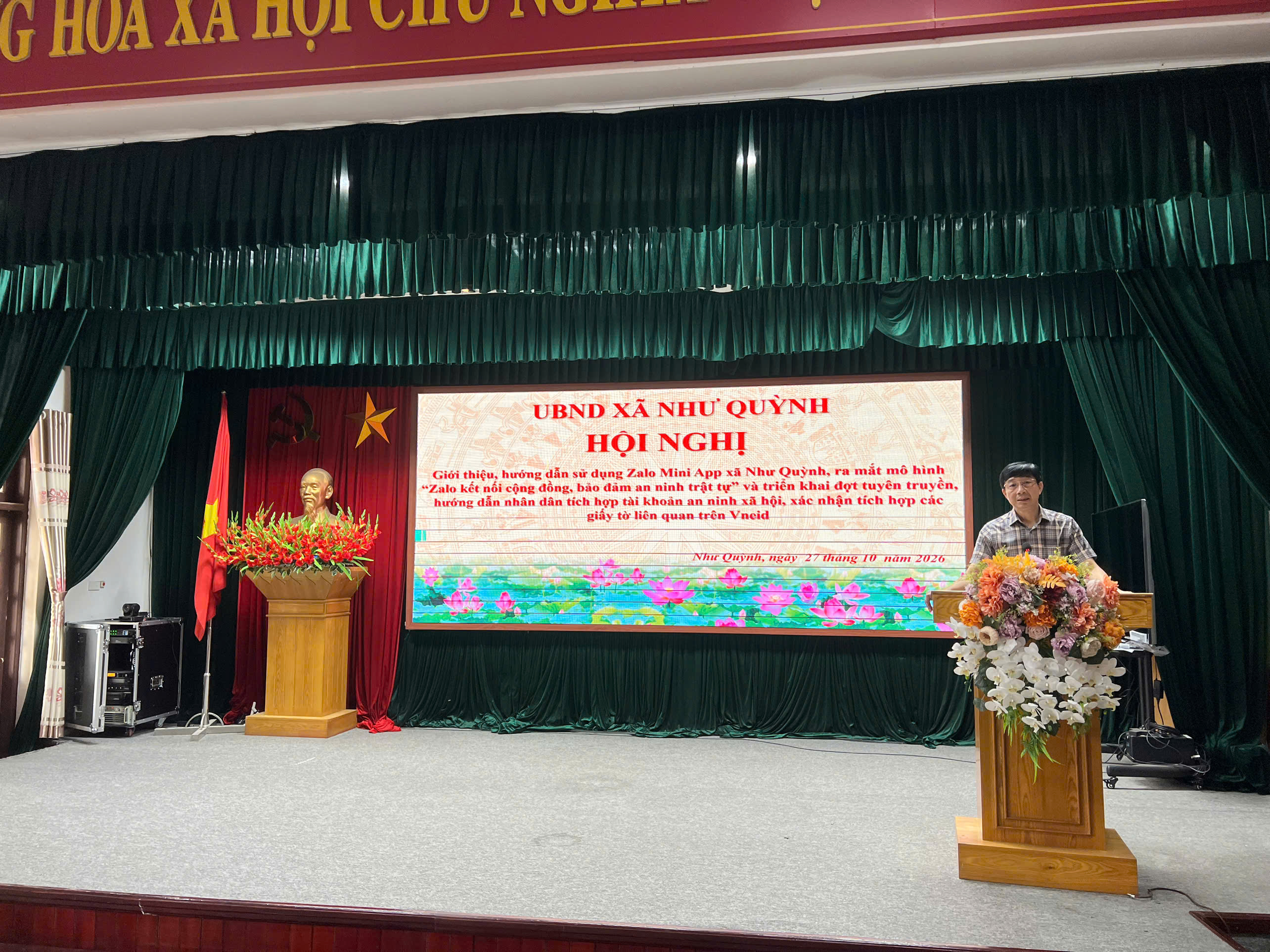Công an xã Như Quỳnh tham mưu tổ chức Hội nghị ra mắt mô hình “Zalo kết nối cộng đồng, bảo đảm an ninh trật tự” và triển khai đợt tuyên truyền, hướng dẫn Nhân dân tích hợp tài khoản an sinh xã hội, xác nhận tích hợp các giấy tờ liên quan trên ứng dụng VNeID