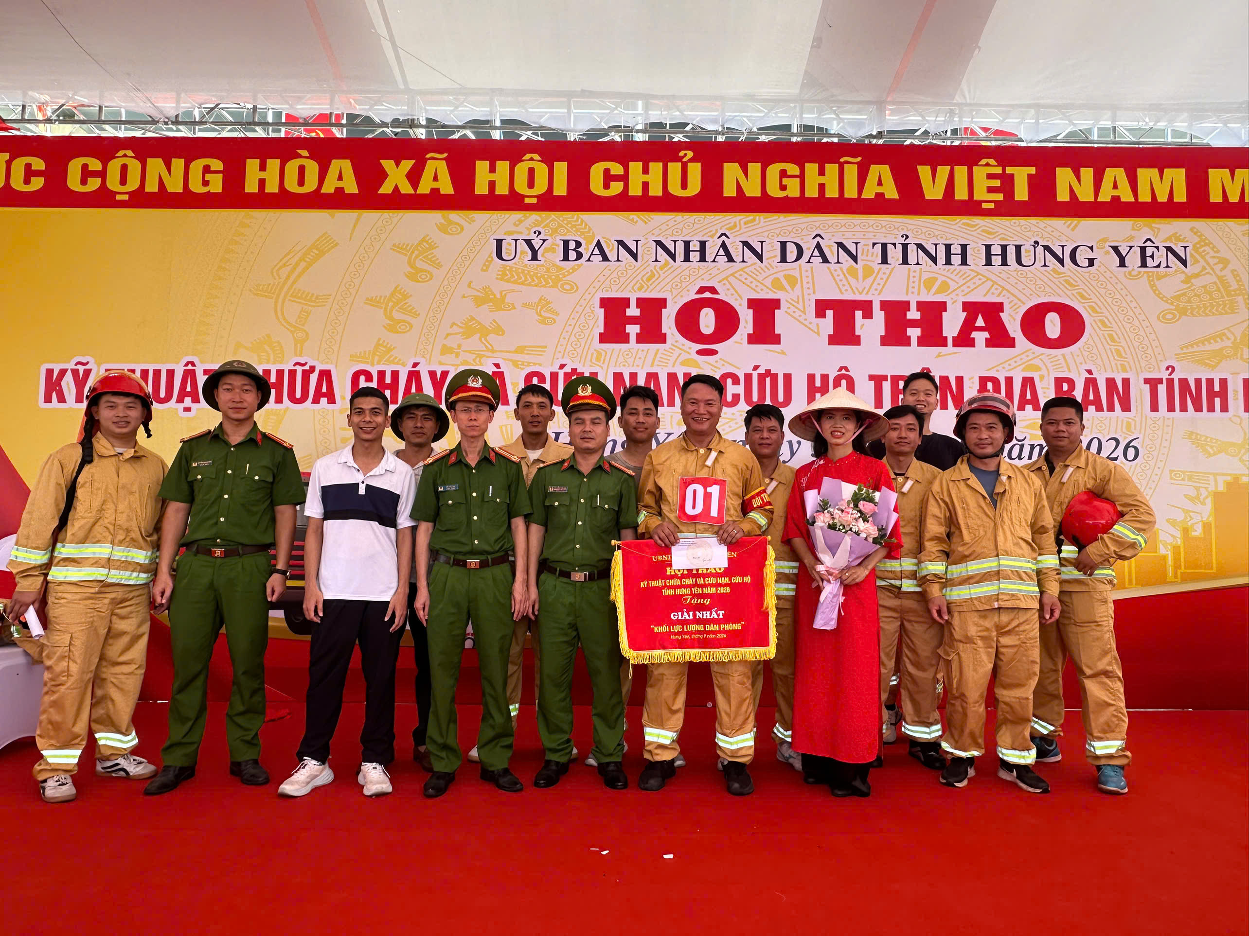 Công an xã Như Quỳnh tham mưu UBND xã thành lập đội tuyển tham gia Hội thao kỹ thuật chữa cháy và cứu nạn, cứu hộ năm 2026 đạt giải Nhất