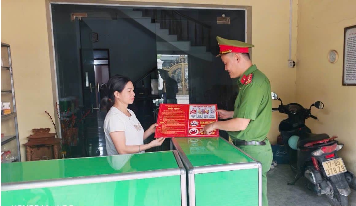 Công an xã Phụ Dực tăng cường kiểm tra, hướng dẫn an toàn phòng cháy, chữa cháy, cứu nạn, cứu hộ tại cơ sở trong Tháng an toàn PCCC và CNCH năm 2026