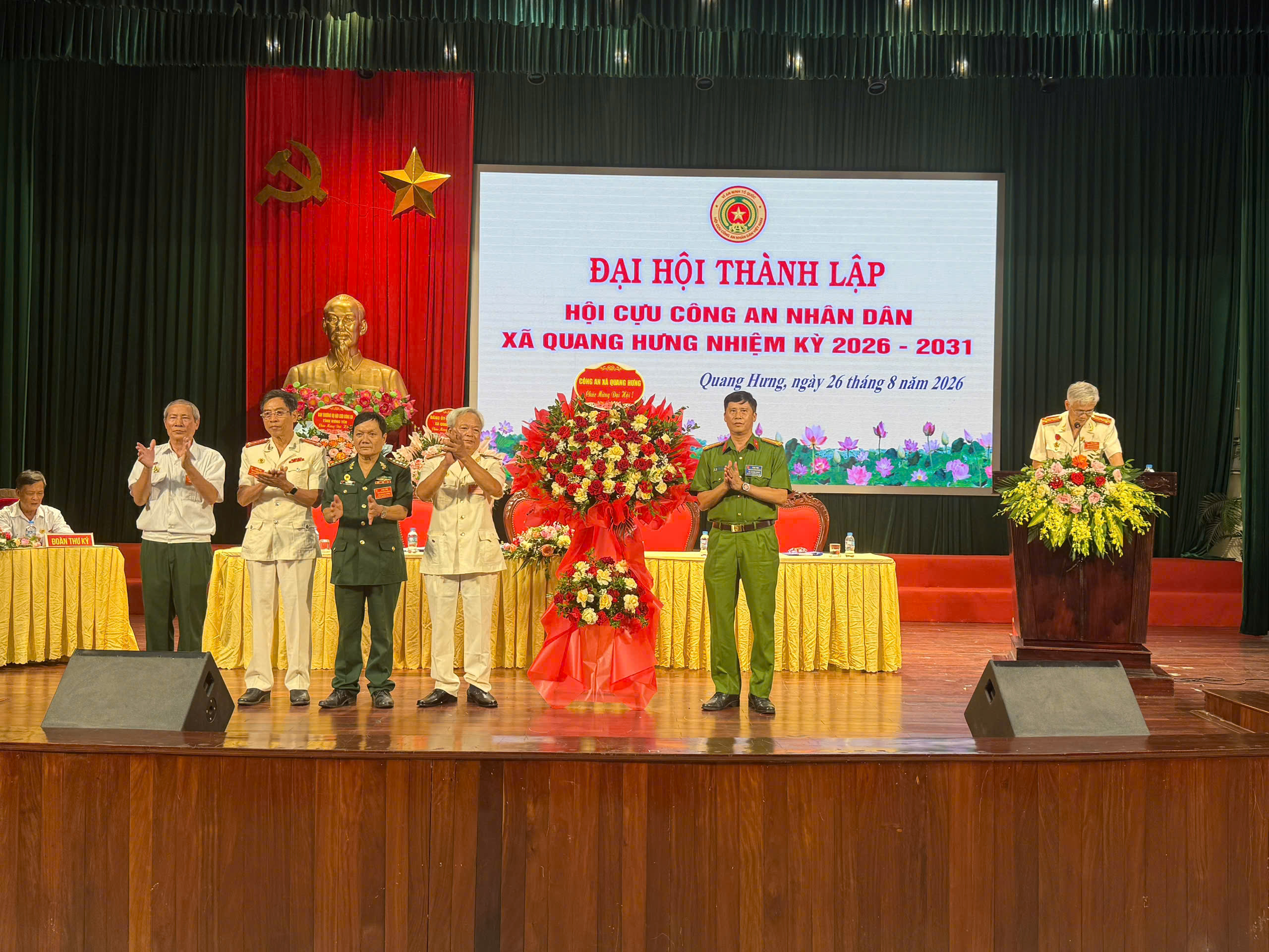 Công an xã Quang Hưng phối hợp tổ chức thành công Đại hội thành lập Hội Cựu Công an nhân dân nhiệm kỳ 2026 - 2031