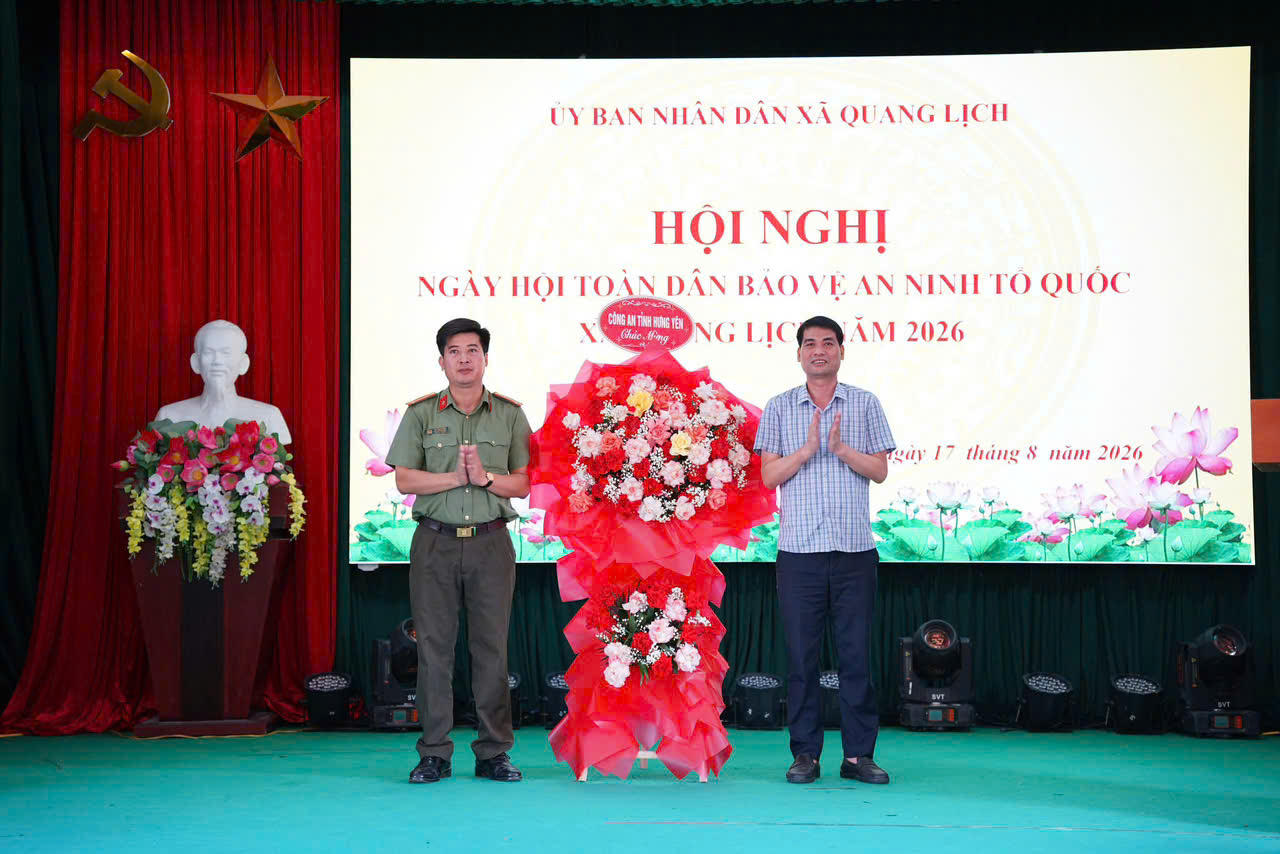 Công an xã Quang Lịch tham mưu UBND xã tổ chức 