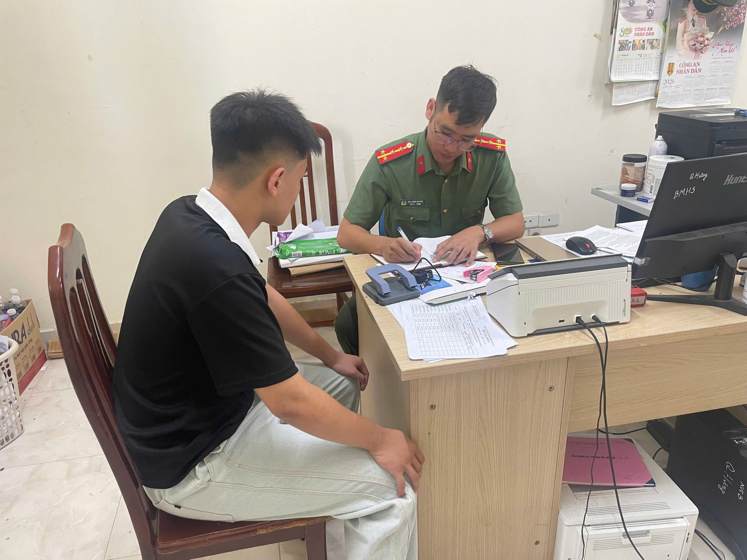 Công an xã Quỳnh Phụ tiếp nhận, tuyển chọn công dân tham gia thực hiện nghĩa vụ Công an nhân dân năm 2027