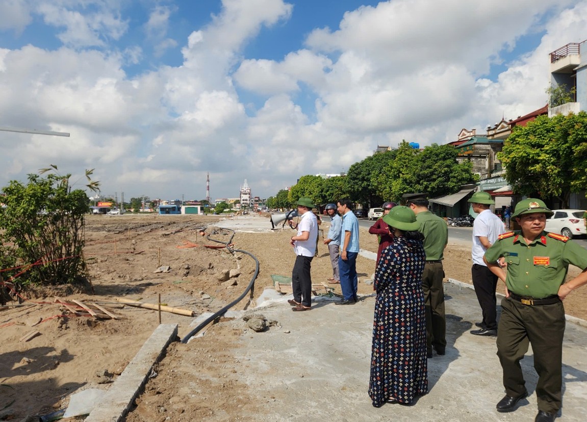 Công an xã Quỳnh Phụ tham mưu triển khai thực hiện Quyết định thu hồi đất các dự án trên địa bàn xã