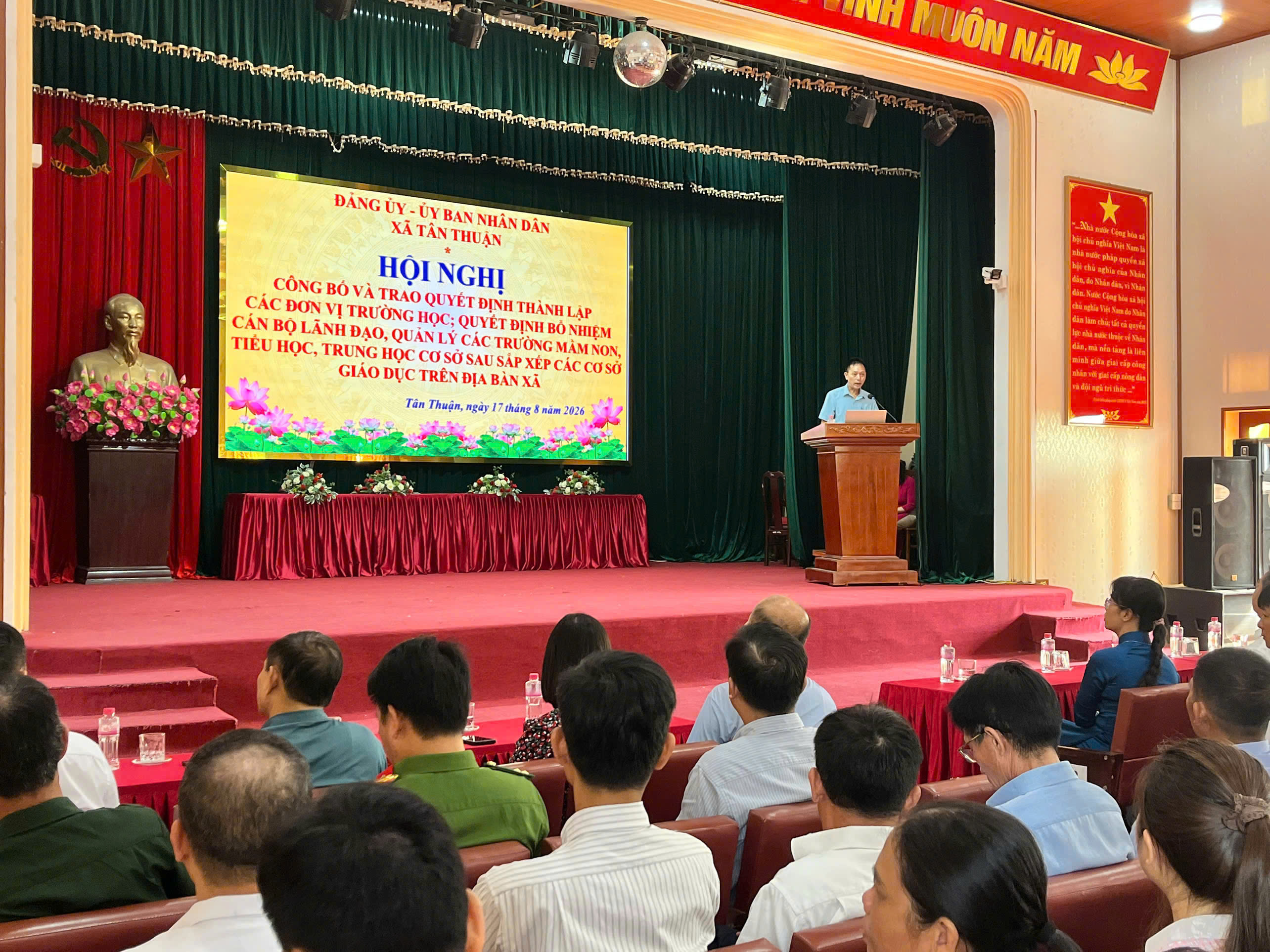 Công an xã Tân Thuận chủ động nắm tình hình, giữ vững ổn định nội bộ sau sắp xếp các cơ sở giáo dục trên địa bàn xã năm 2026