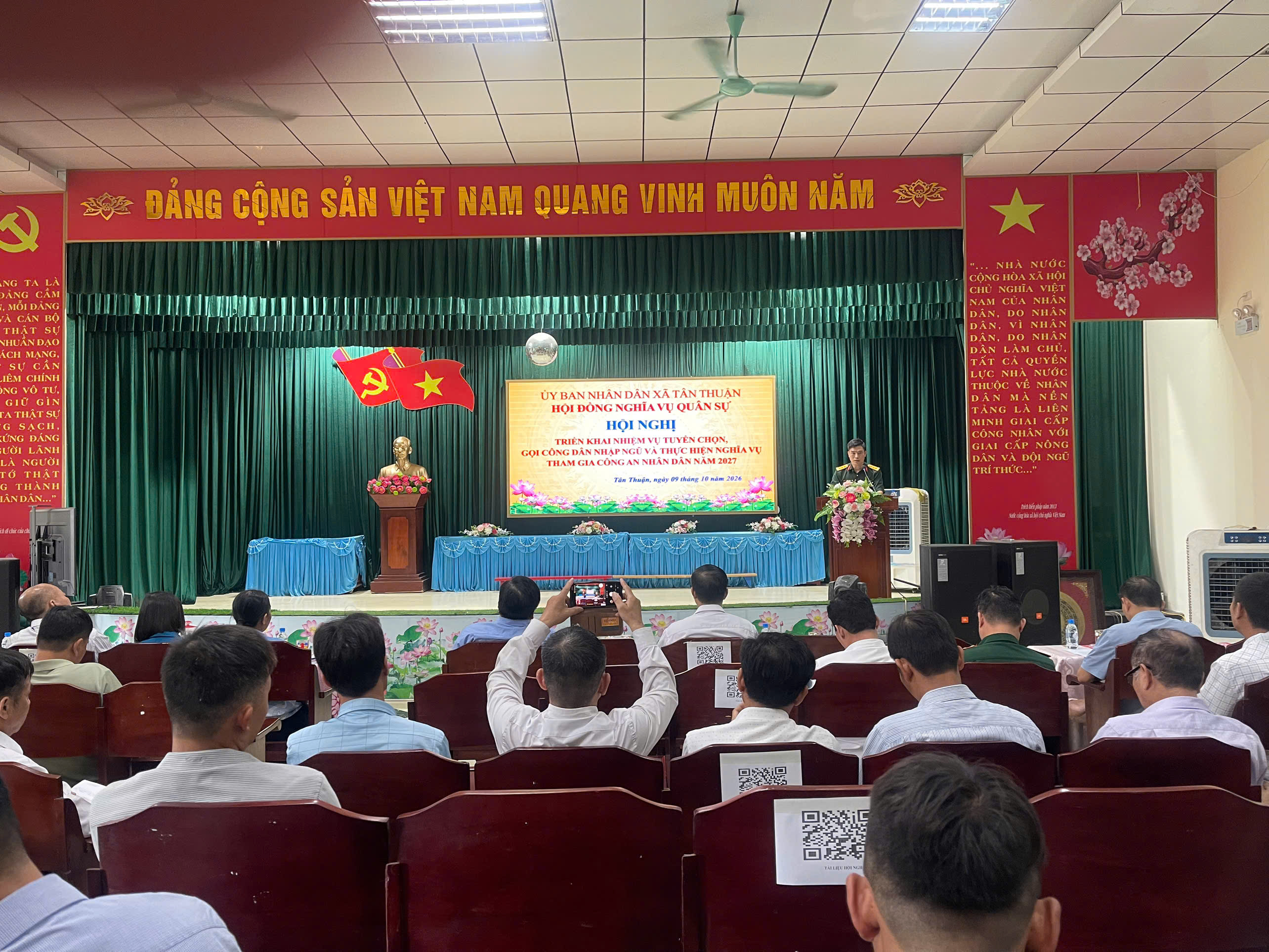 Công an xã Tân Thuận tham mưu triển khai kế hoạch tuyển chọn, gọi công dân nhập ngũ năm 2027