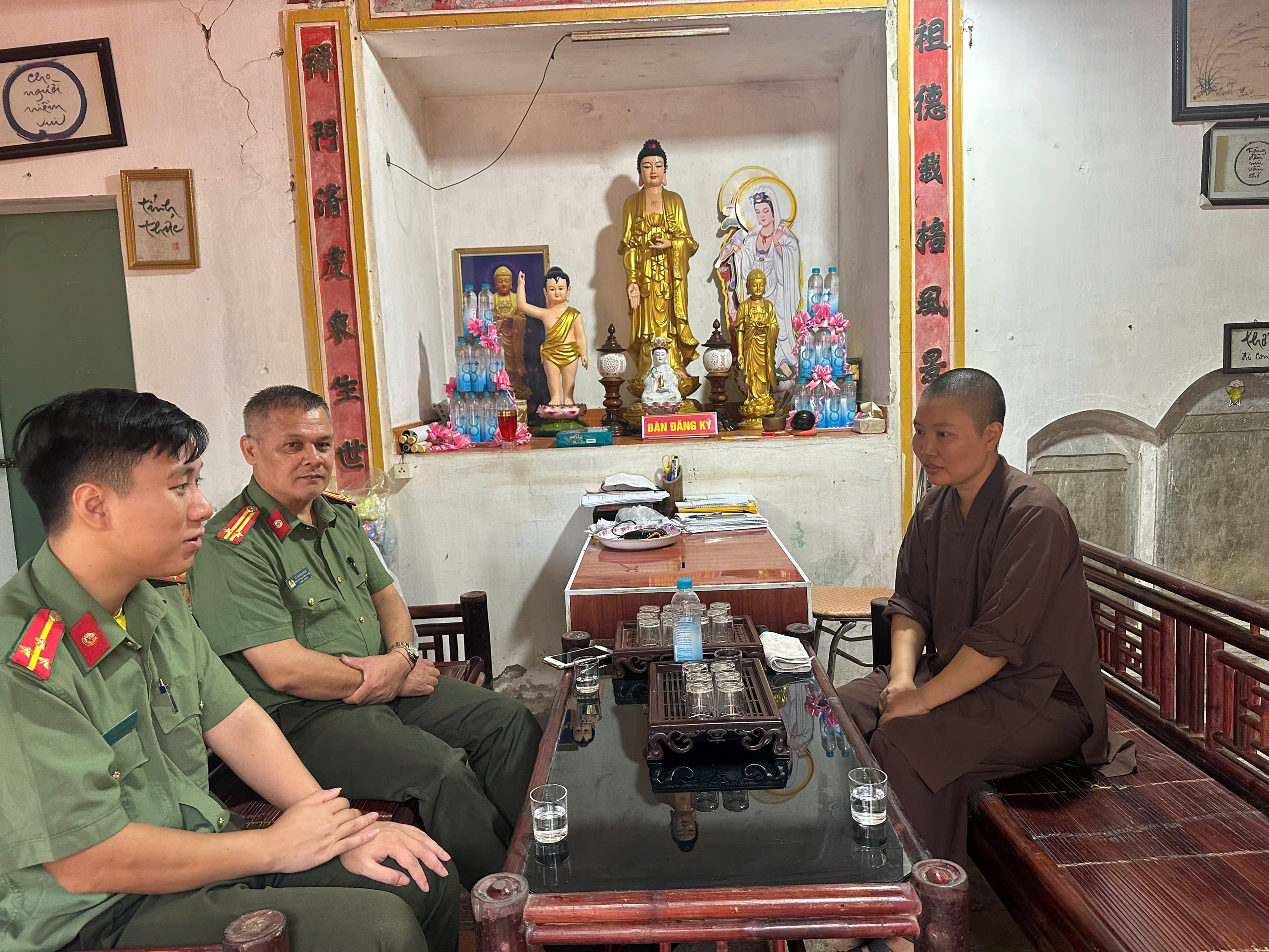Công an xã Tân Tiến chủ động nắm tình hình, bảo đảm an ninh, trật tự Đại lễ Vu Lan năm 2026