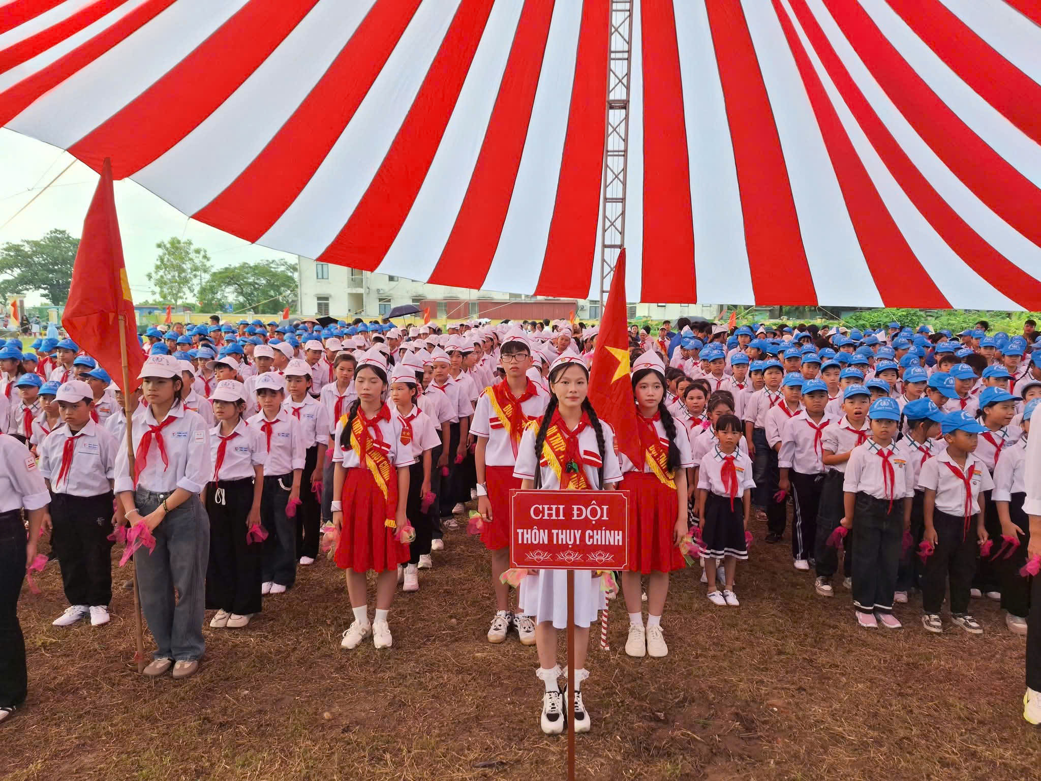 Công an xã Tây Thụy Anh bảo đảm an ninh, trật tự Hội thi Nghi thức Đội năm 2026