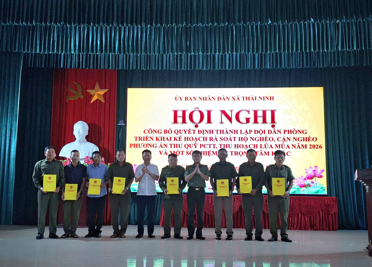 Ra mắt Đội dân phòng xã Thái Ninh -  Lực lượng nòng cốt bảo đảm an toàn phòng cháy chữa cháy từ cơ sở