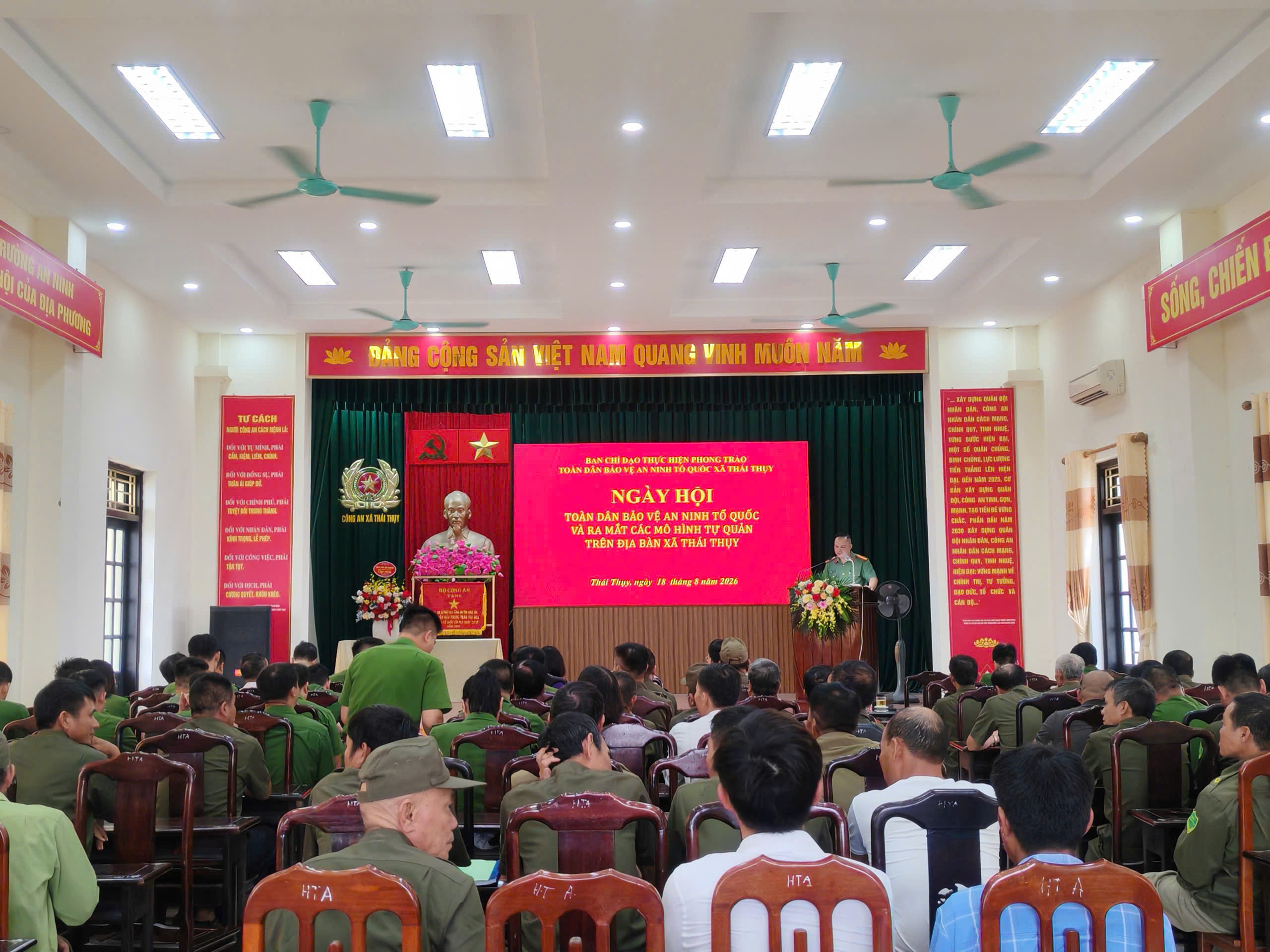 Công an xã Thái Thụy tham mưu tổ chức Ngày hội Toàn dân bảo vệ an ninh Tổ quốc