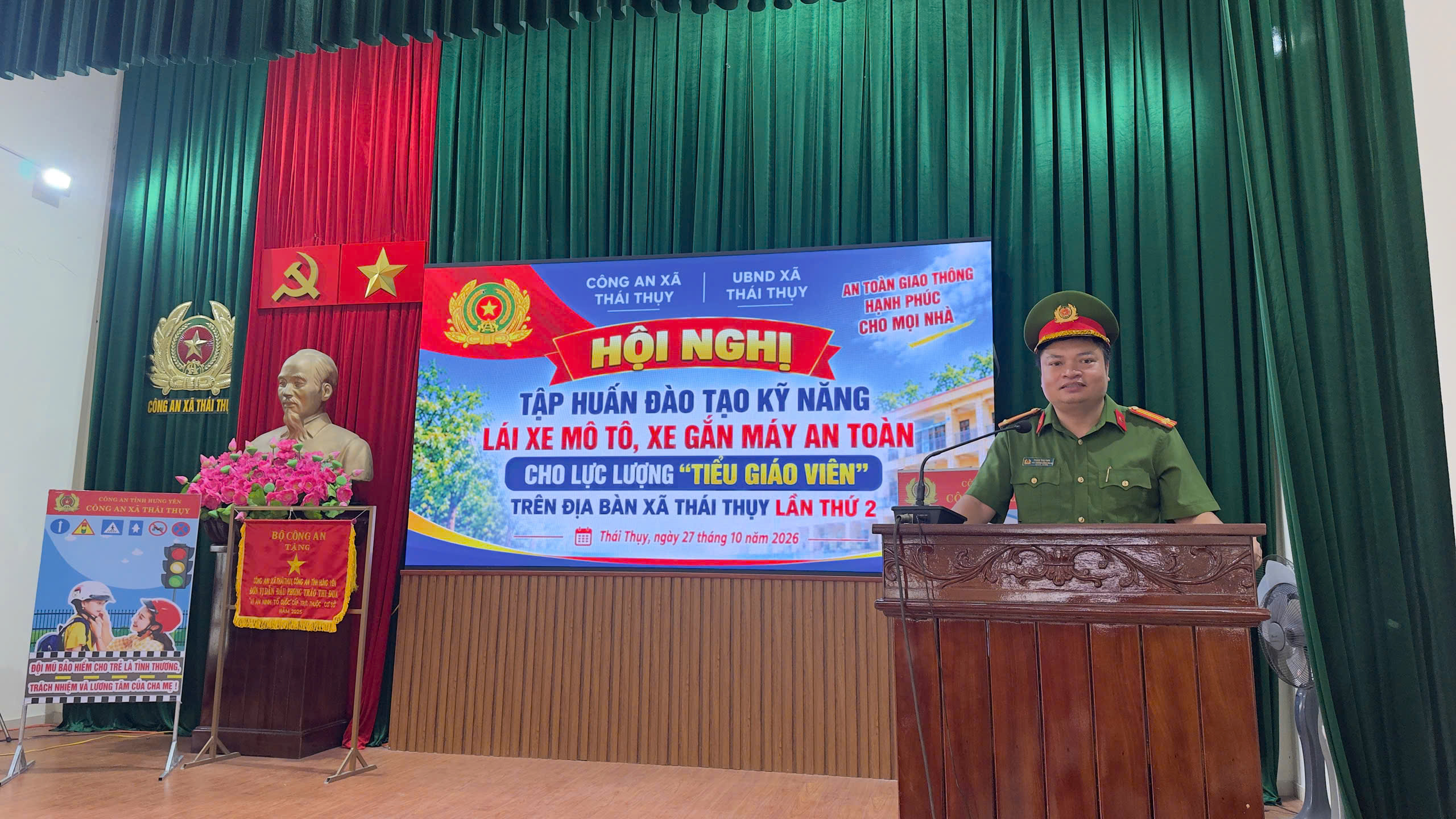 Công an xã Thái Thụy xây dựng lực lượng “Tiểu giáo viên” nòng cốt về an toàn giao thông tại cơ sở